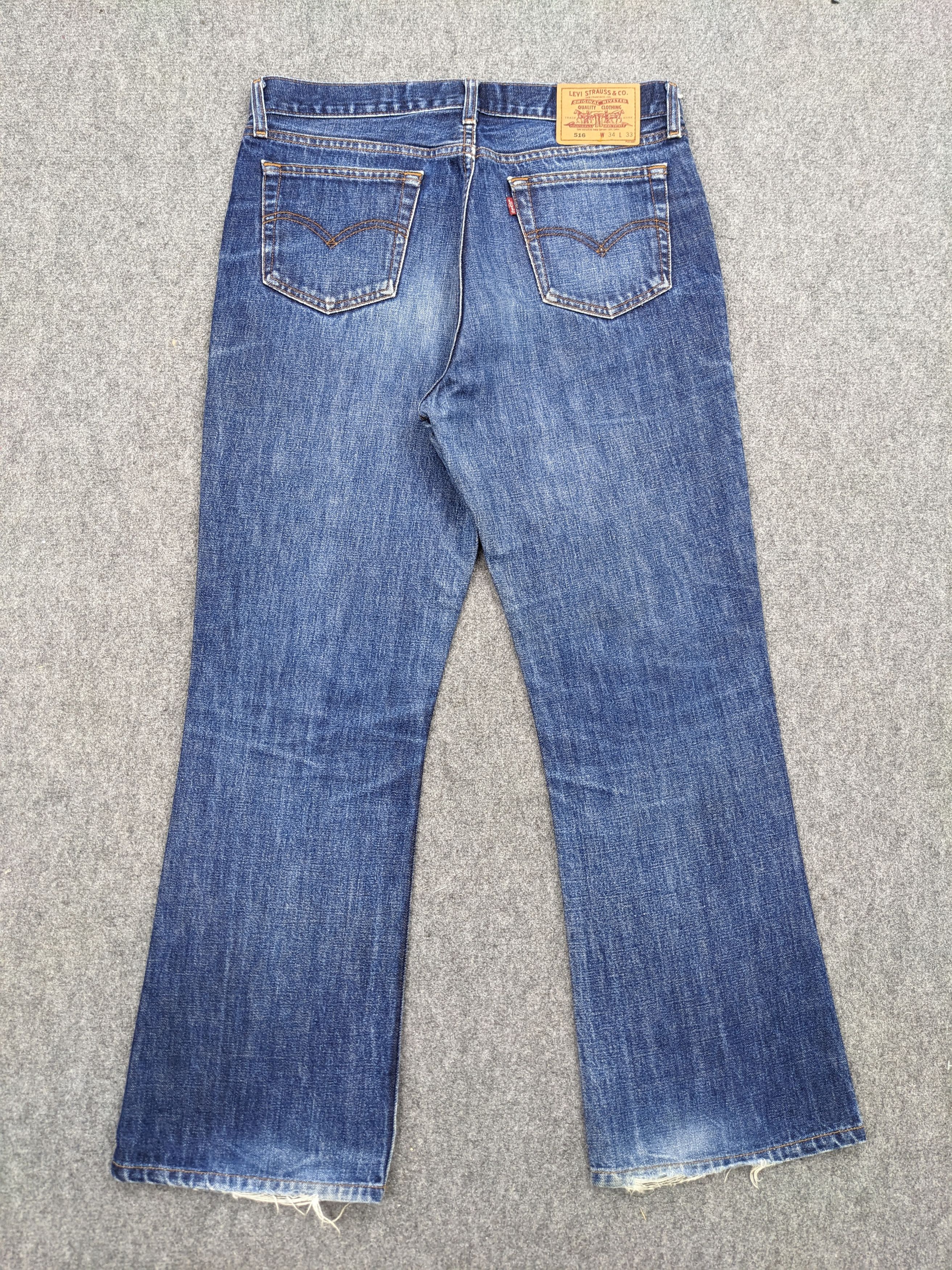 Levi's × Vintage Vintage 90s Levis 516 Bootcut Blue Jeans DJ0030Z Size US 32 / EU 48 - 3 Thumbnail