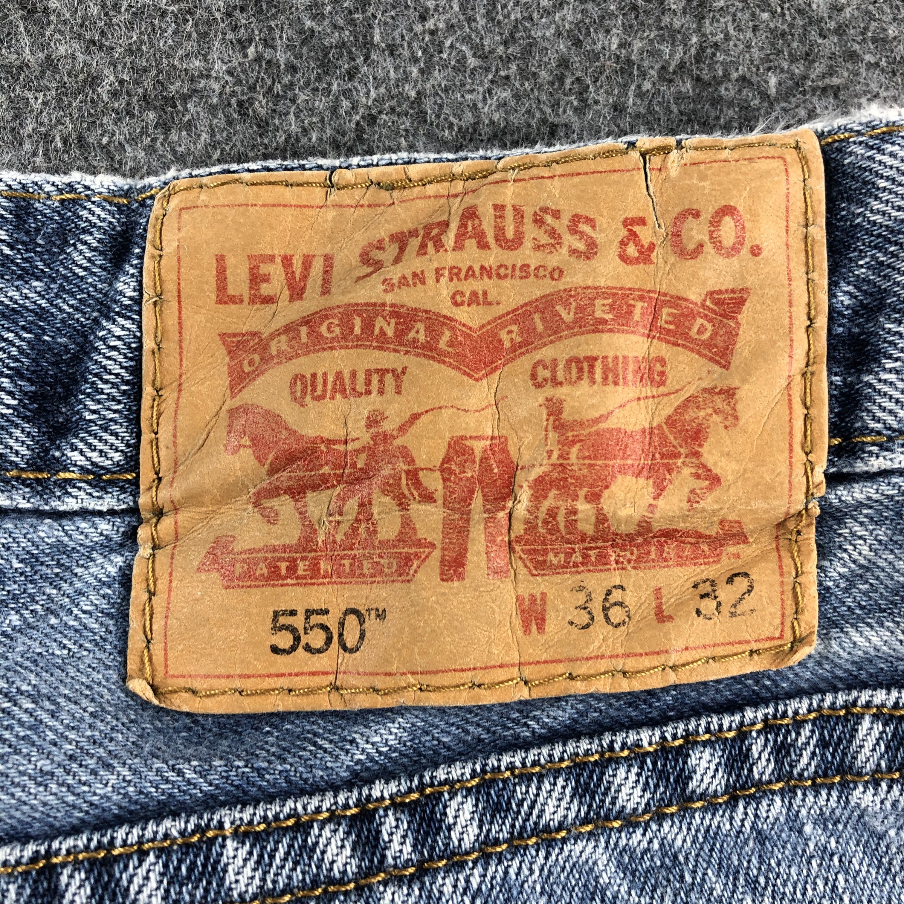 Levi's Vintage Blue Wash Levis 550 Jeans-J2563 Size US 35 - 5 Thumbnail