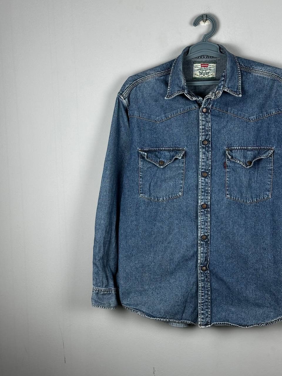 Levi's Vintage 90s Levis Shirt Button Up Indigo Size US L / EU 52-54 / 3 - 2 Thumbnail