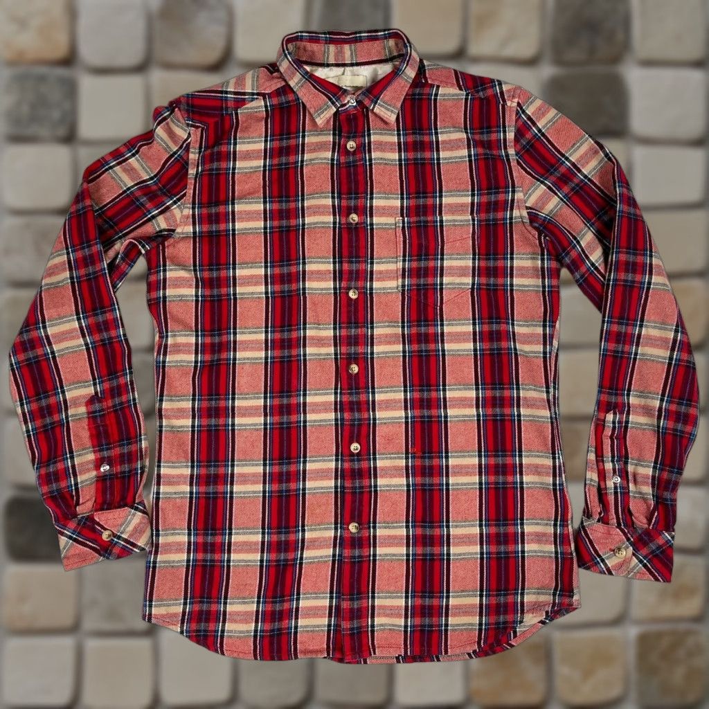 Diesel Diesel Men’s Button-Up Flannel Shirt Plaid Size M Red Cotton Winter Streetwear Casual Size US M / EU 48-50 / 2 - 1 Thumbnail