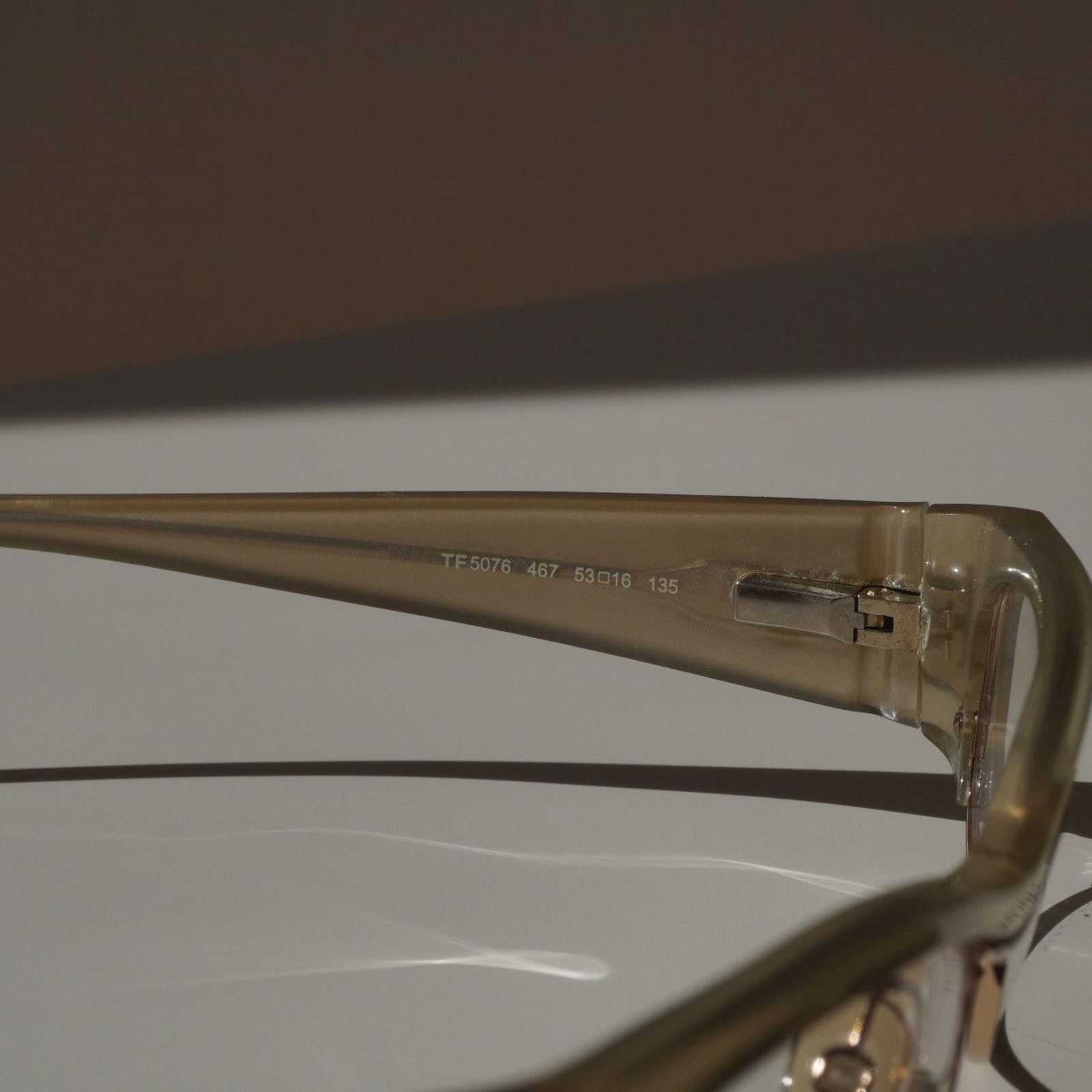 Tom Ford Tom ford 5076 467 gold logo beige eyewear glasses Size ONE SIZE - 4 Thumbnail