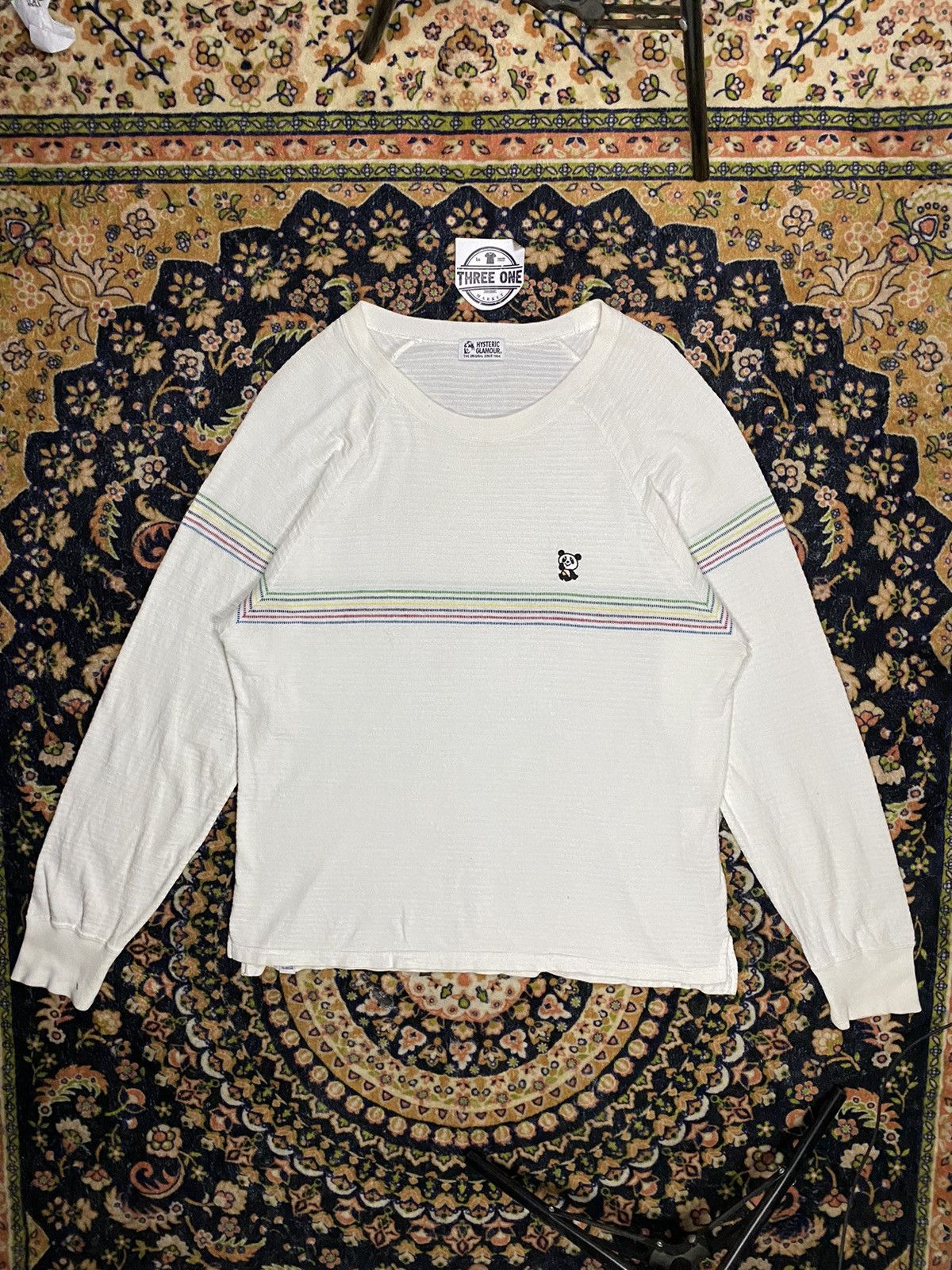 Hysteric Glamour Hysteric Glamour Stripe Panda Logo Longsleeve Size US L / EU 52-54 / 3 - 1 Thumbnail