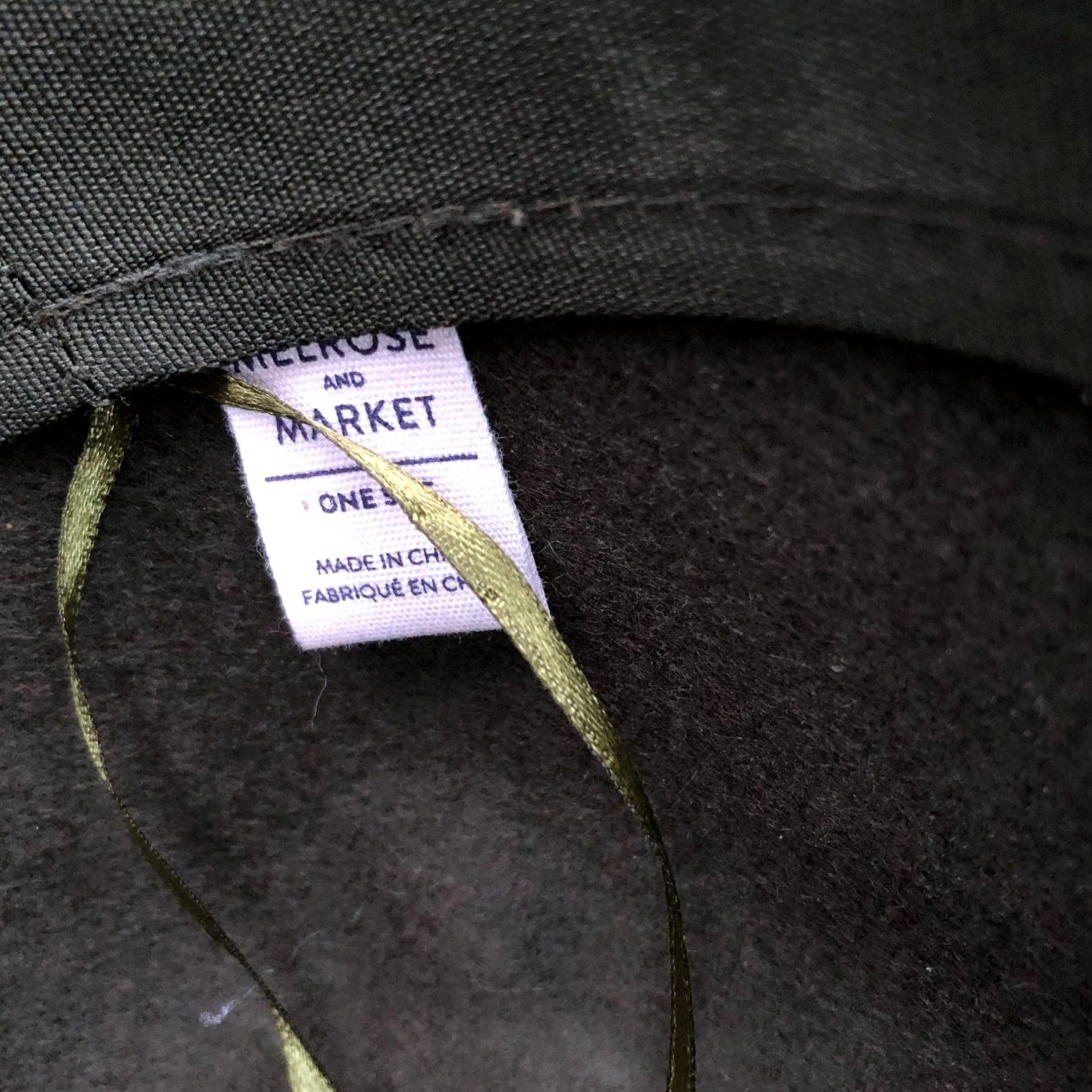 Market MELROSE AND MARKET Ranger Fedora Hat Women's One Size Felt Green Cap Size ONE SIZE - 6 Thumbnail