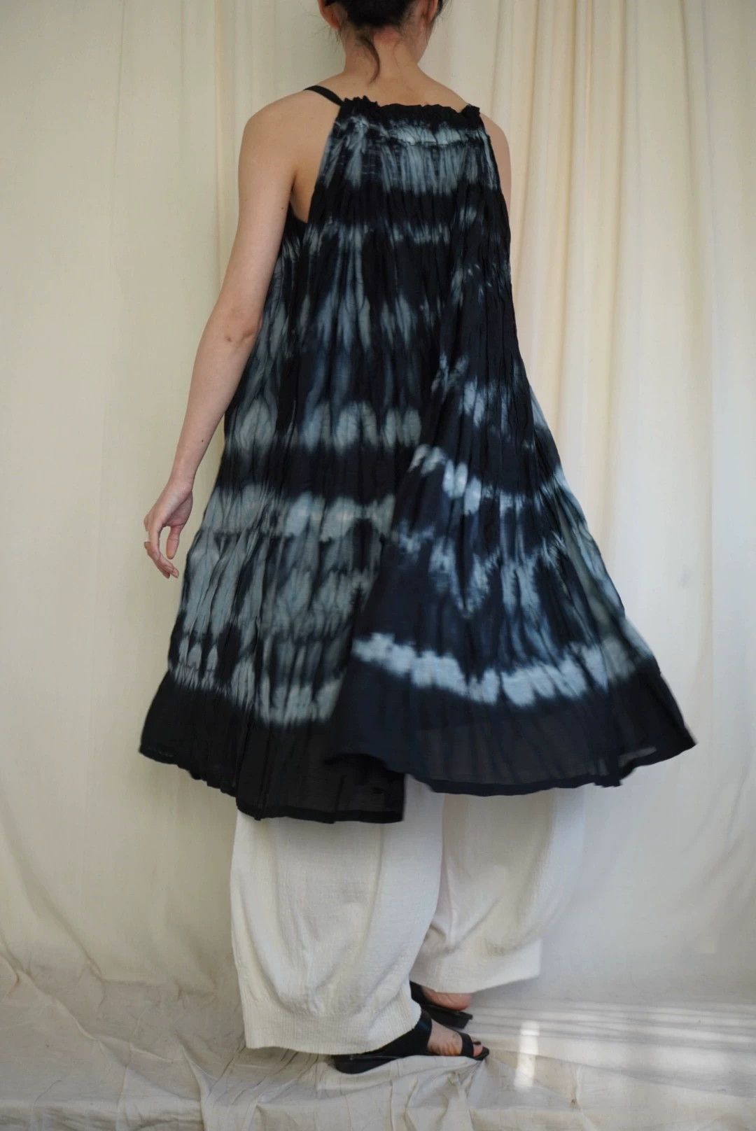 Issey Miyake ISSEY MIYAKE me 2000s TieDye Drawstring Cami Dress Size ONE SIZE - 2 Thumbnail