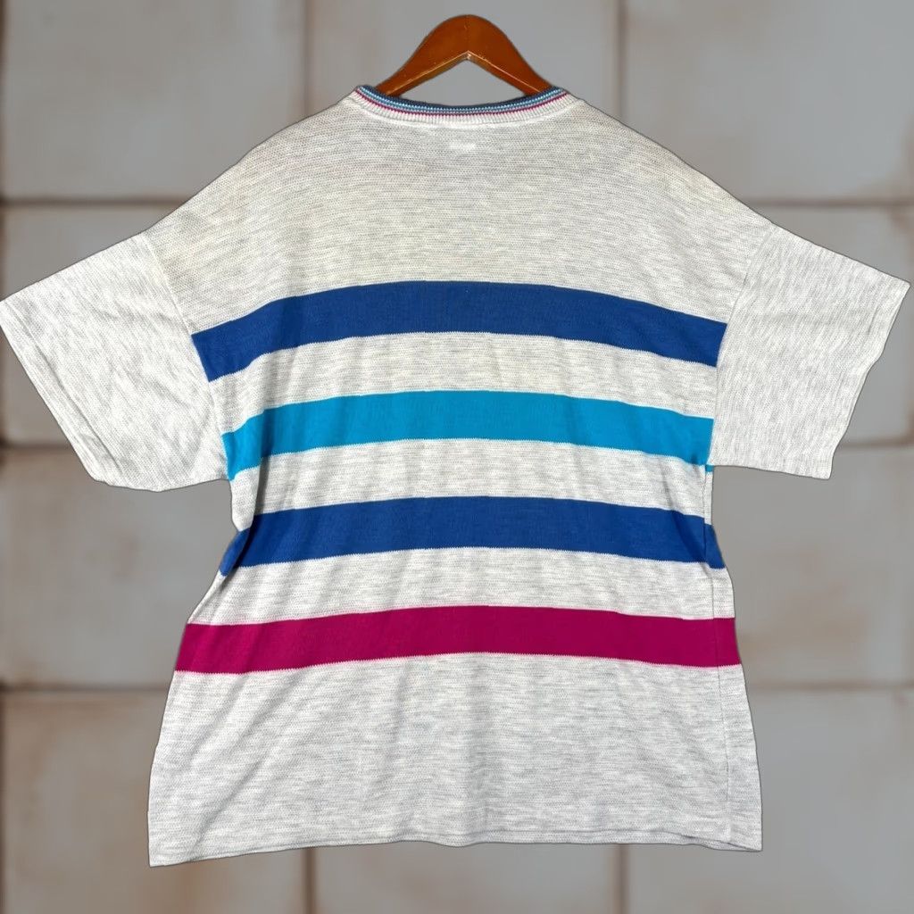 Wrangler VINTAGE Wrangler Striped Shirt Mens XL Gray Blue Pink 90s USA Made Size US XL / EU 56 / 4 - 1 Thumbnail