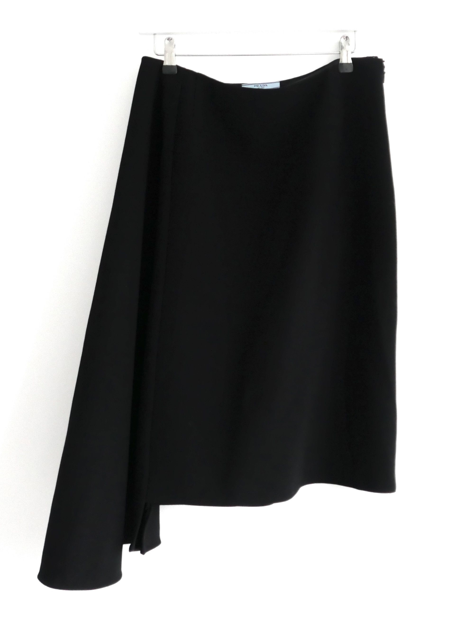Prada Prada Fall 2013 Black Crepe Asymmetric Skirt Size 32" / US 10 / IT 46 - 1 Thumbnail