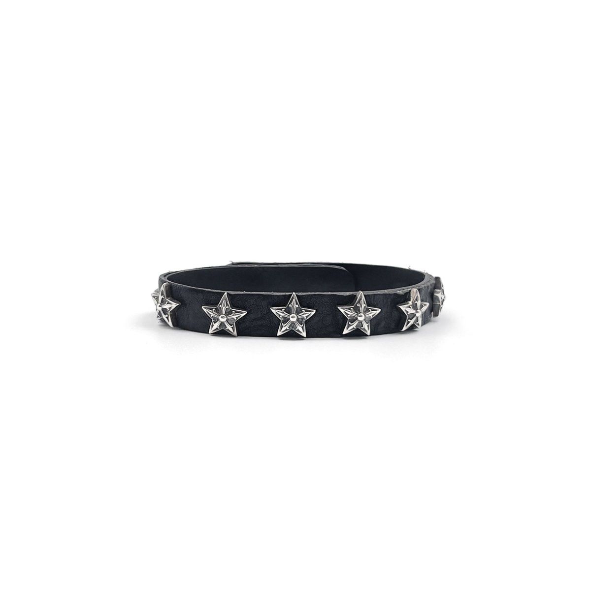 Chrome Hearts Chrome Hearts Silver Star Studded Leather Bracelet Size ONE SIZE - 1 Thumbnail