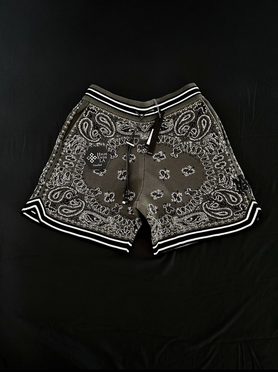 Amiri Cashmere Blend Bandana Shorts