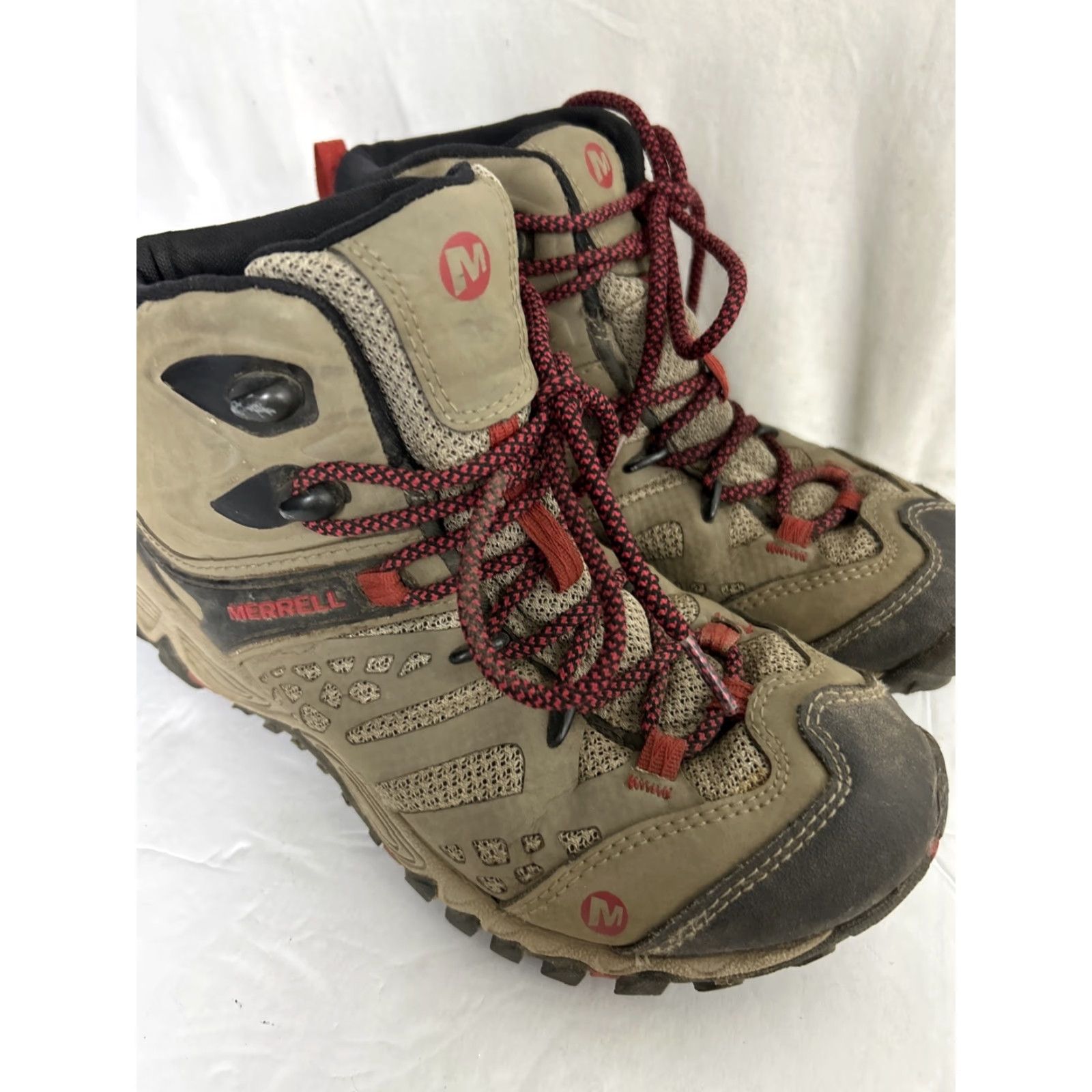 Merrell Merrell All Out Blaze Vent Mid Hiking Boots Women's 7 Brown Leather J32758 Boots Hiking Mens Womens Boys Girls Size S / US 4 / IT 40 - 3 Thumbnail