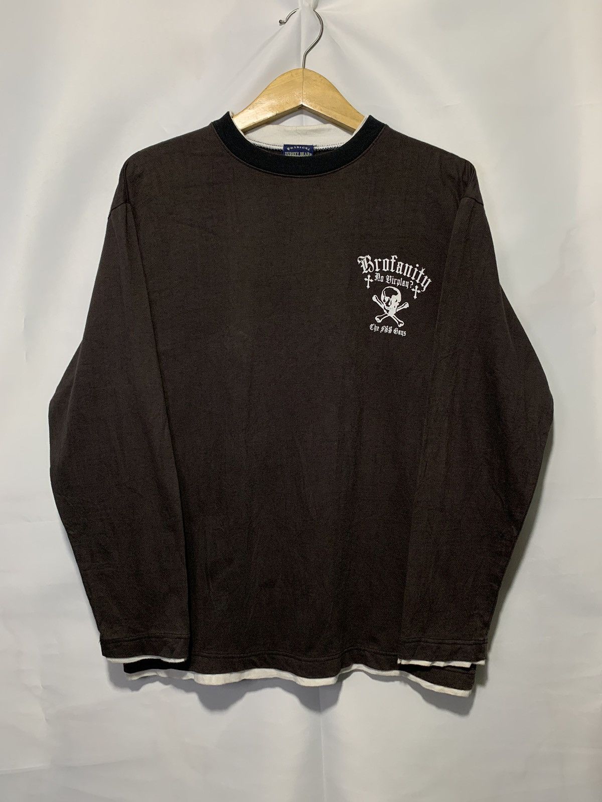 If Six Was Nine × Japanese Brand × Le Grande Bleu (L.G.B.) Y2k dirty words poem cross skull double layer ifsixwasnine Size US M / EU 48-50 / 2 - 2 Thumbnail