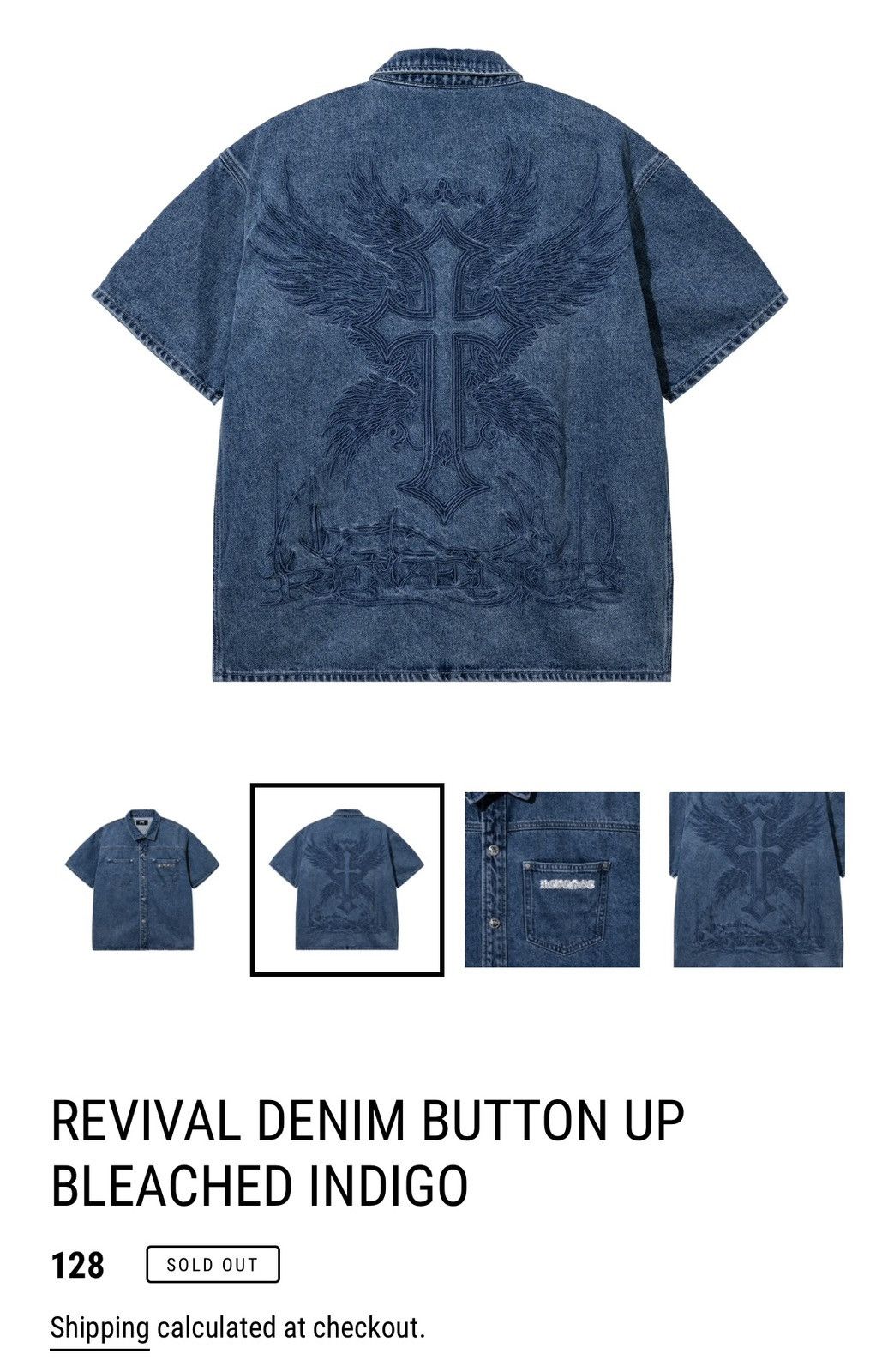 Revenge Revenge Denim Button Up Bleached Indigo Size US M / EU 48-50 / 2 - 1 Thumbnail