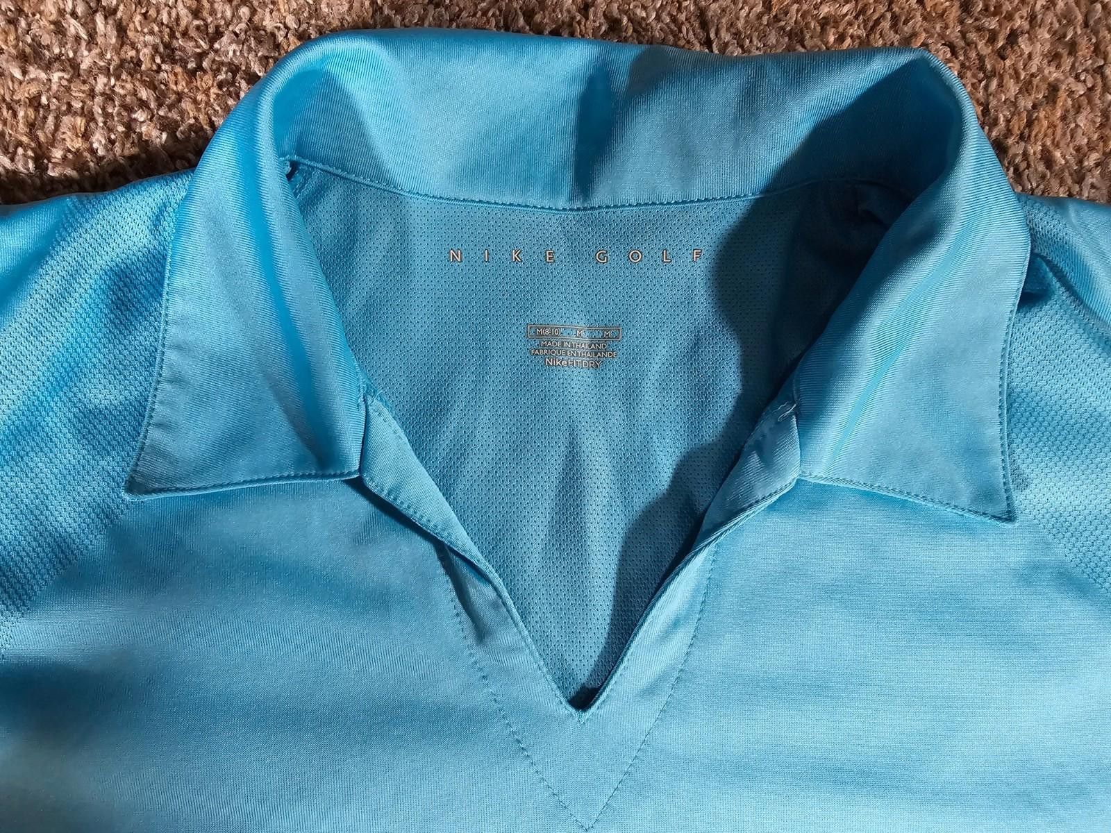 Nike Nike Golf Fitdry Womens MEDIUM Open Polo Teal Size ONE SIZE - 2 Thumbnail