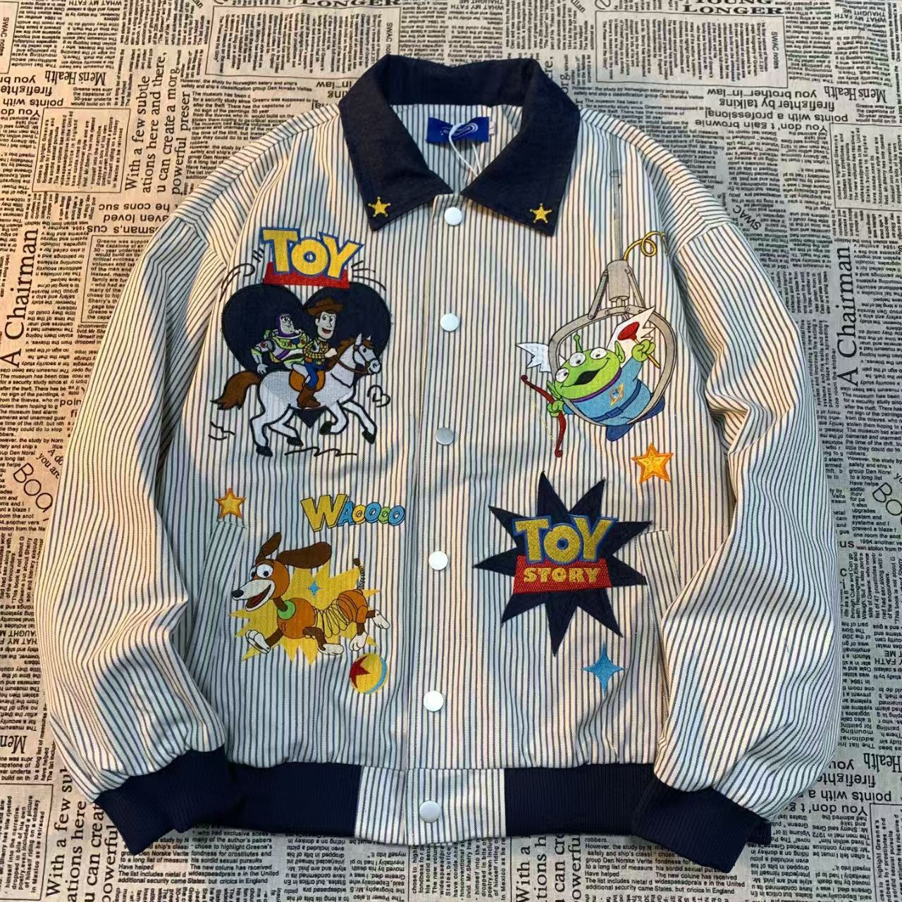 Vintage Toy Story Heavy Embroidery Varsity Jacket Size US M / EU 48-50 / 2 - 1 Thumbnail