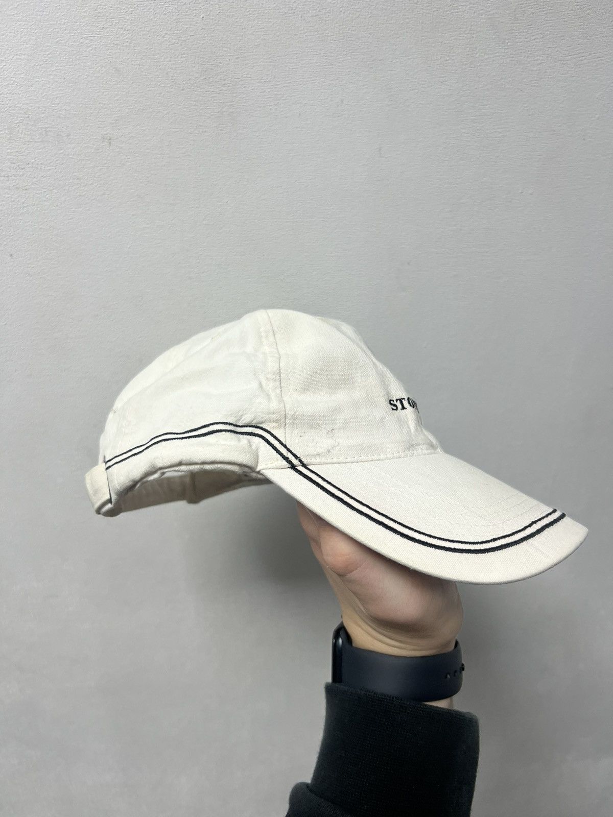 Massimo Osti Vintage Stone Island Cap Logo White Size ONE SIZE - 3 Thumbnail