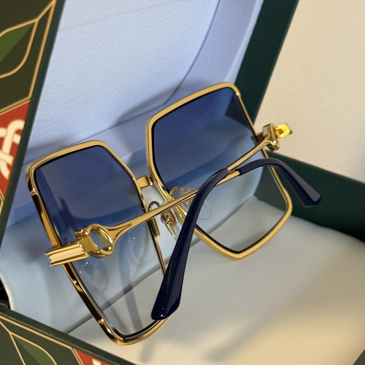 Casablanca Casablanca Stainless Steel Square Blue Gradient Sunglasses Size ONE SIZE - 6 Thumbnail