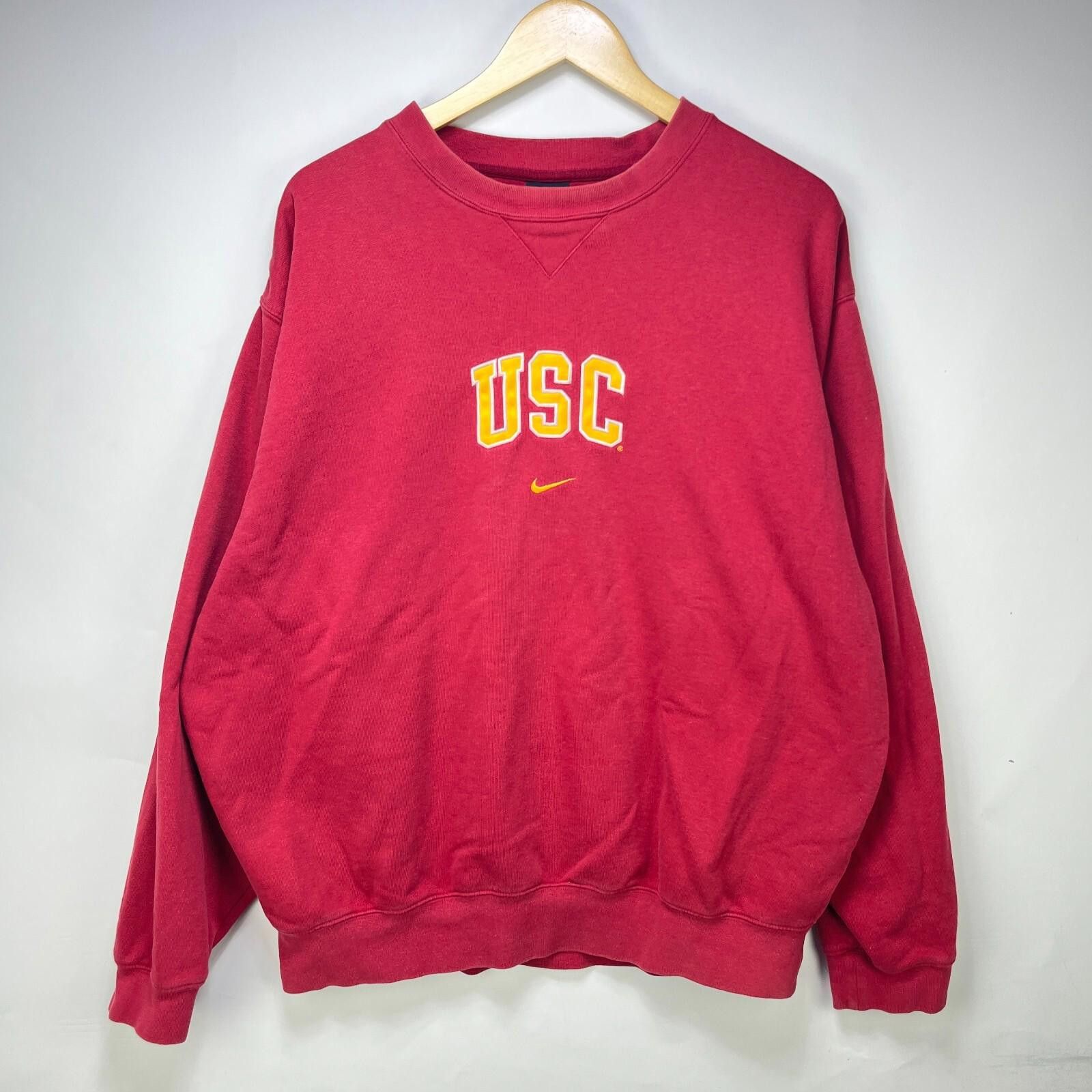 Nike Vintage 90s USC Trojans Nike Center Swoosh Sweatshirt Large Size ONE SIZE - 1 Thumbnail