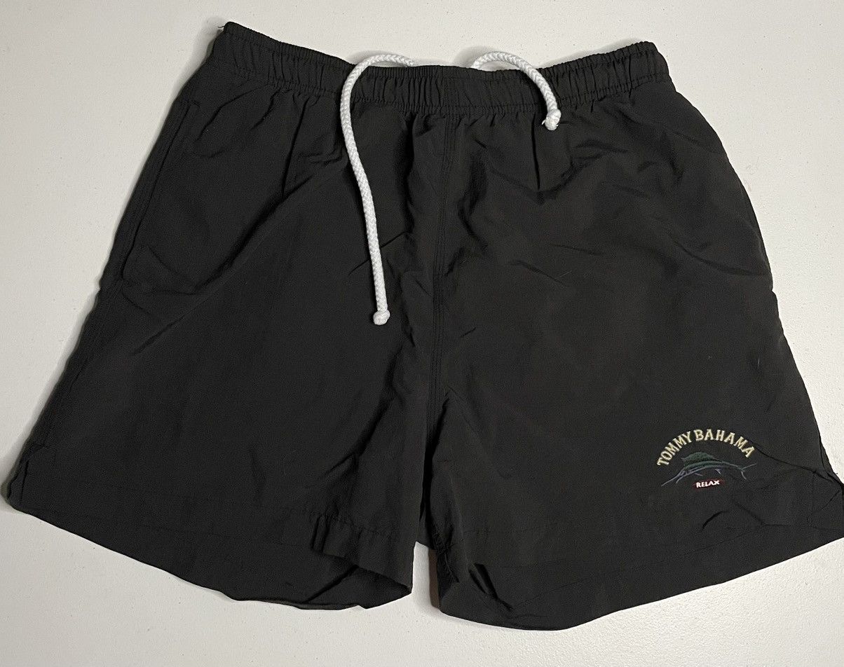 Tommy Bahama Vintage 90s Tommy Bahama Black Swim Shorts Size US 30 / EU 46 - 1 Thumbnail