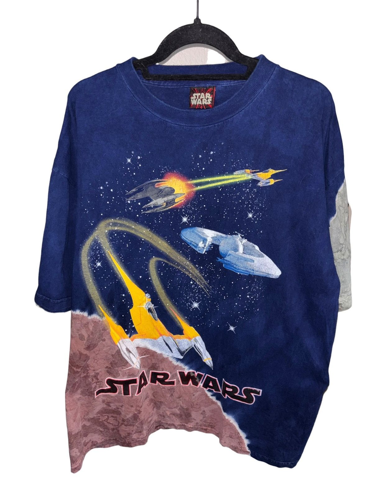 Star Wars Vintage 90's Star Wars Episode 1 Promo AOP T-Shirt Size US XL / EU 56 / 4 - 1 Thumbnail