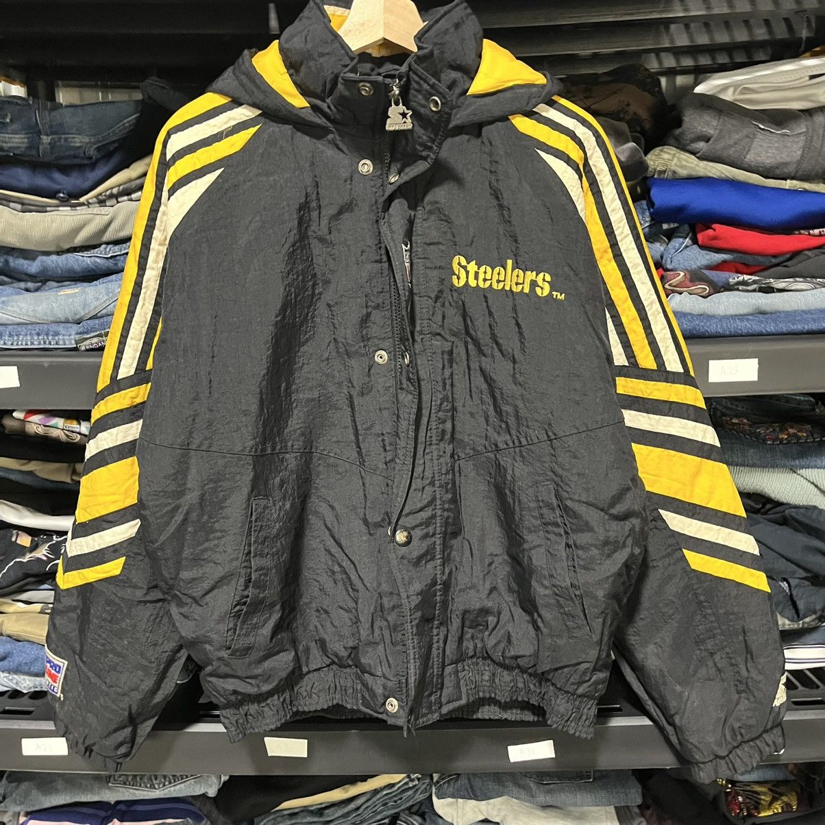 Starter VTG Pittsburgh Steelers Starter Pro Line 90s Puffer Jacket Size US XL / EU 56 / 4 - 3 Thumbnail