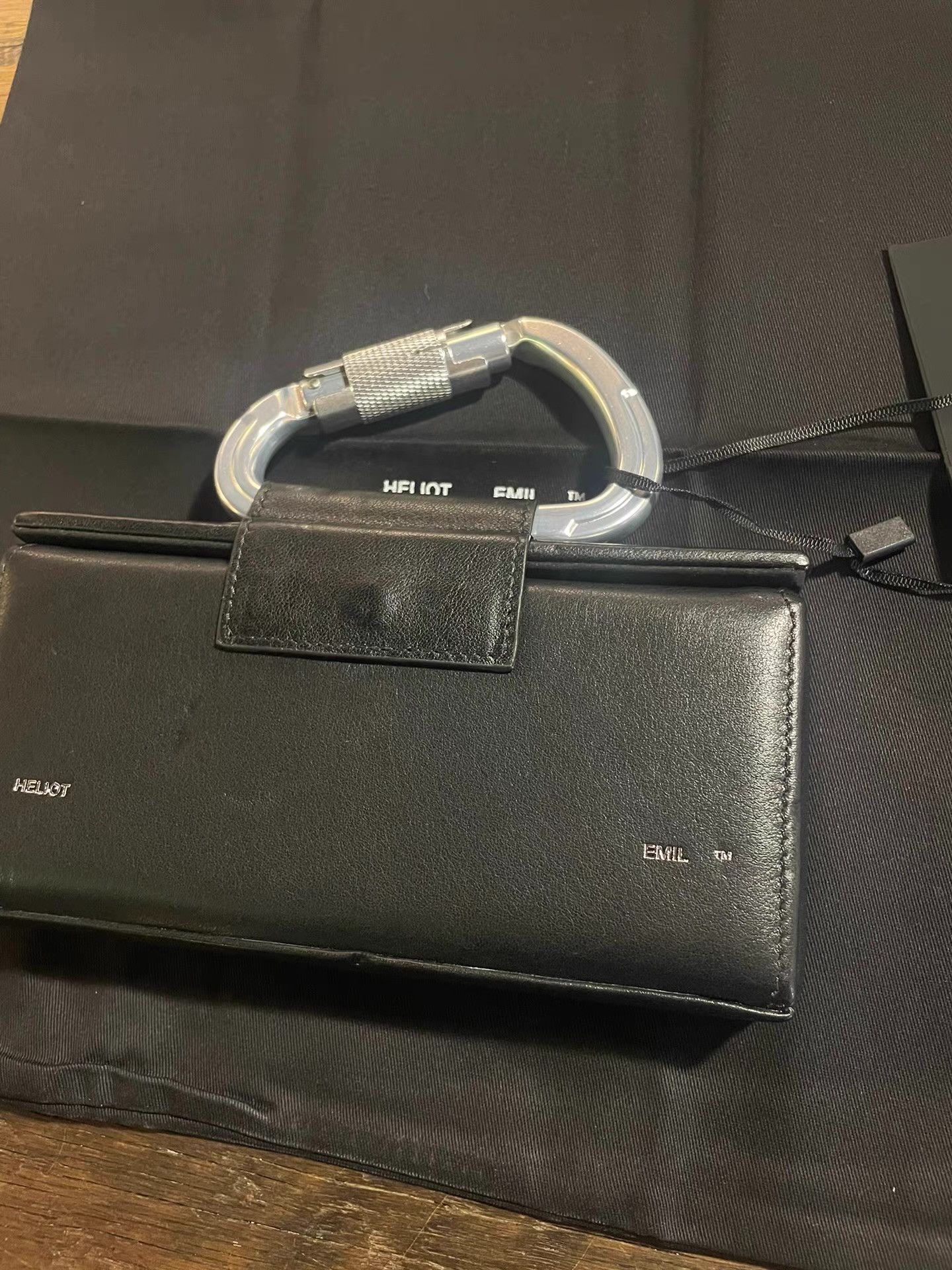Heliot Emil Heliot Emil 21SS Black Carabiner Functional Clutch Bag Ｑ25 Size ONE SIZE - 4 Thumbnail