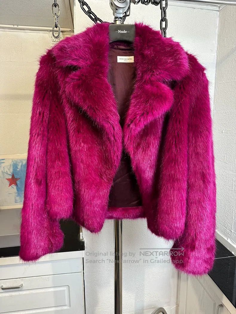 Dries Van Noten Dries Van Noten Dragon Fruit Fake Fur Size M / US 6-8 / IT 42-44 - 1 Thumbnail