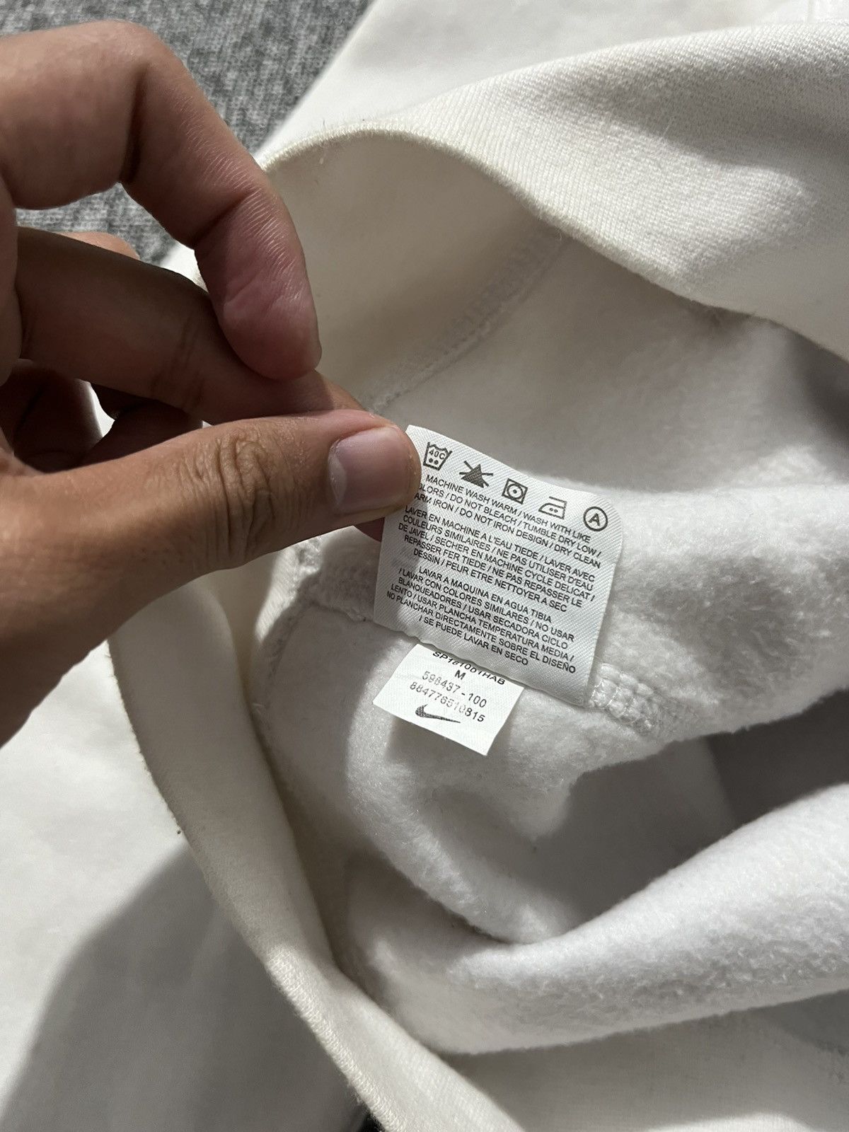 Nike 2000s Rare Nike centre logo hoodie white Size US M / EU 48-50 / 2 - 6 Thumbnail