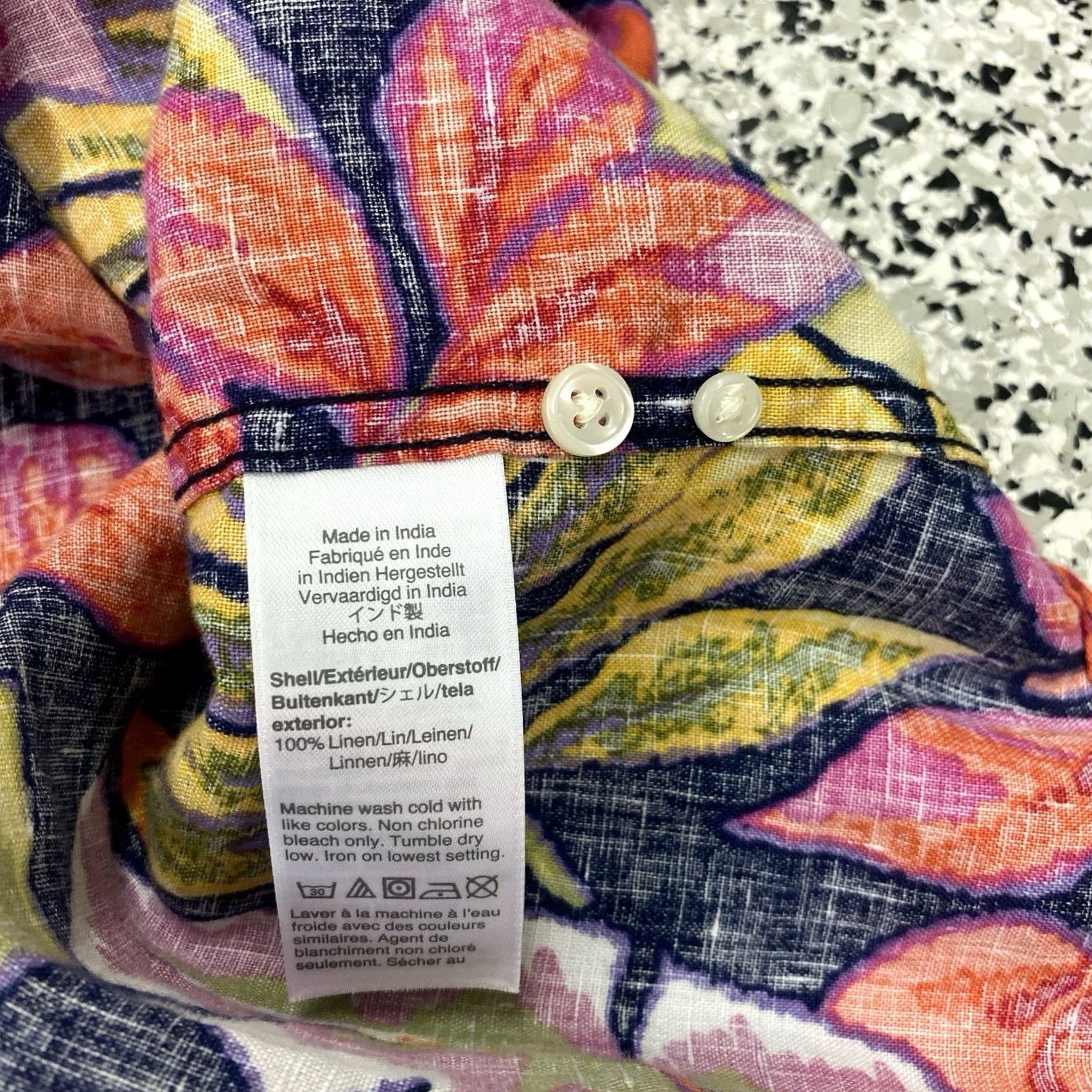 J.Crew J.CREW Linen Shirt Men M Floral Classic Fit Short Sleeve Tropical Print Button-Up Collar Spread Vintage No Size US M / EU 48-50 / 2 - 4 Thumbnail