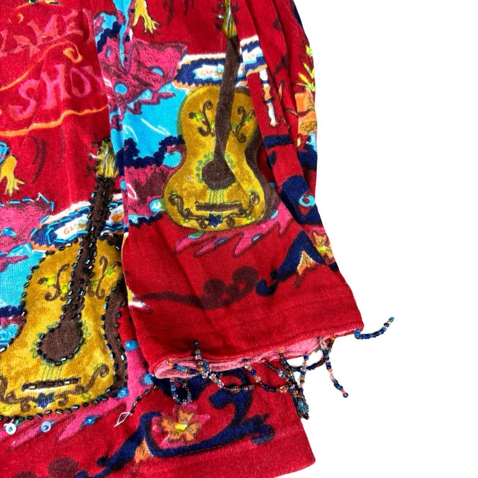 Japanese Brand × Vintage Y2K Beaded T-shirt Size M / US 6-8 / IT 42-44 - 3 Thumbnail