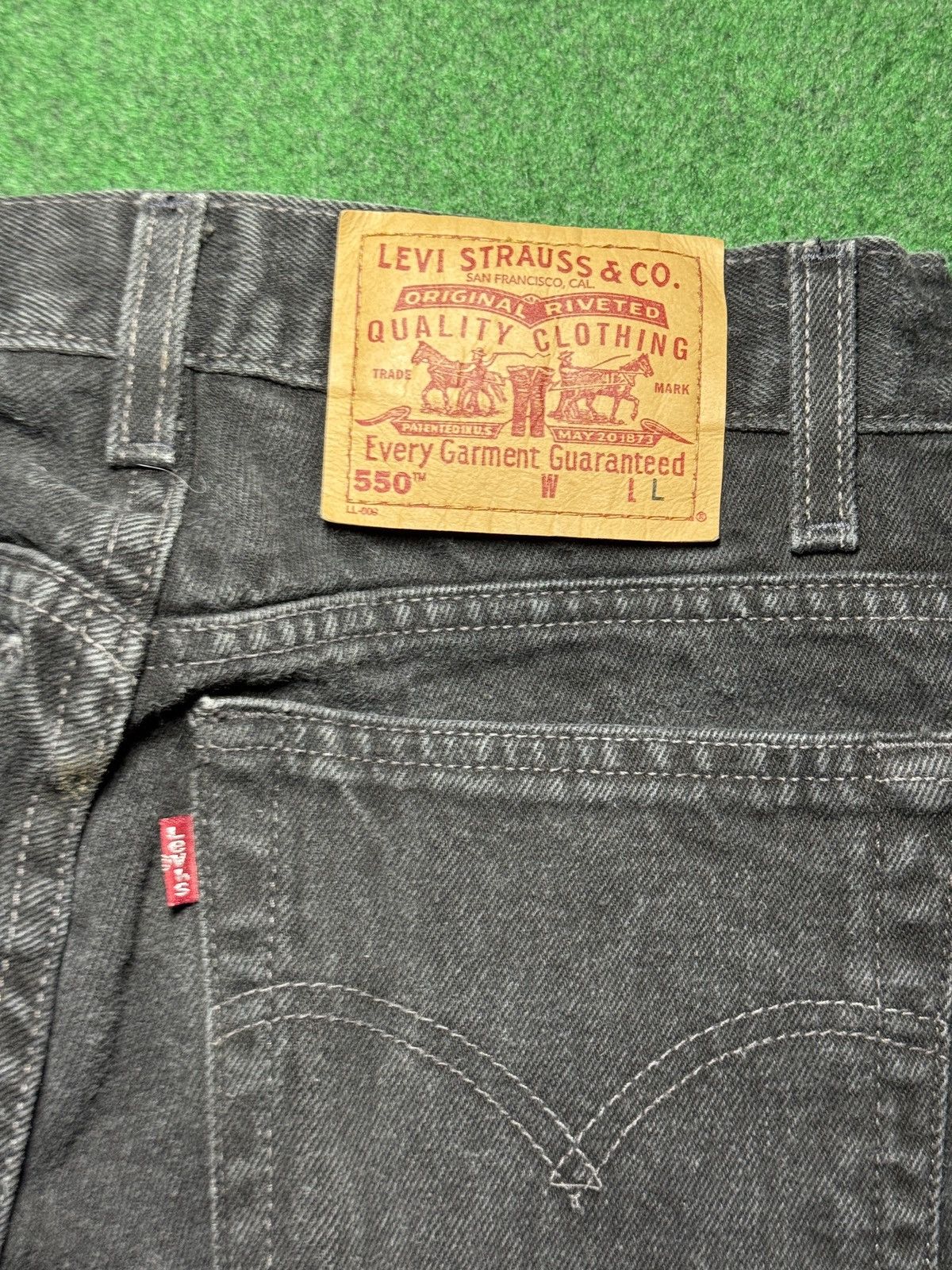 Levi's Vintage Clothing Vintage 90s Levi’s 550 Black Relaxed Fit Taper 28x32 Jeans Size 30" / US 8 / IT 44 - 3 Thumbnail