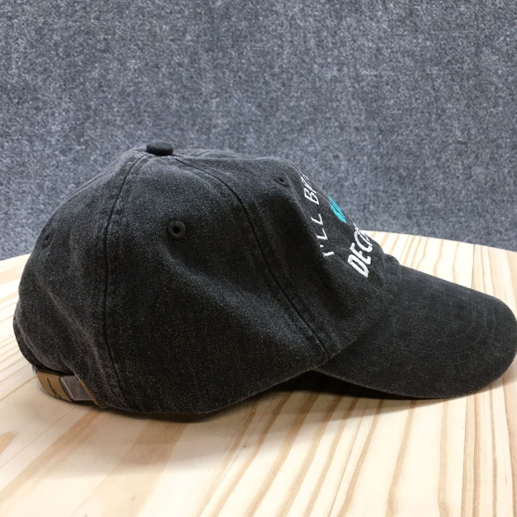 Vintage Adams Baseball Hat Mens Gray OS Embroidered Logo "I'll Bring The Bad Decisions" Size ONE SIZE - 5 Thumbnail