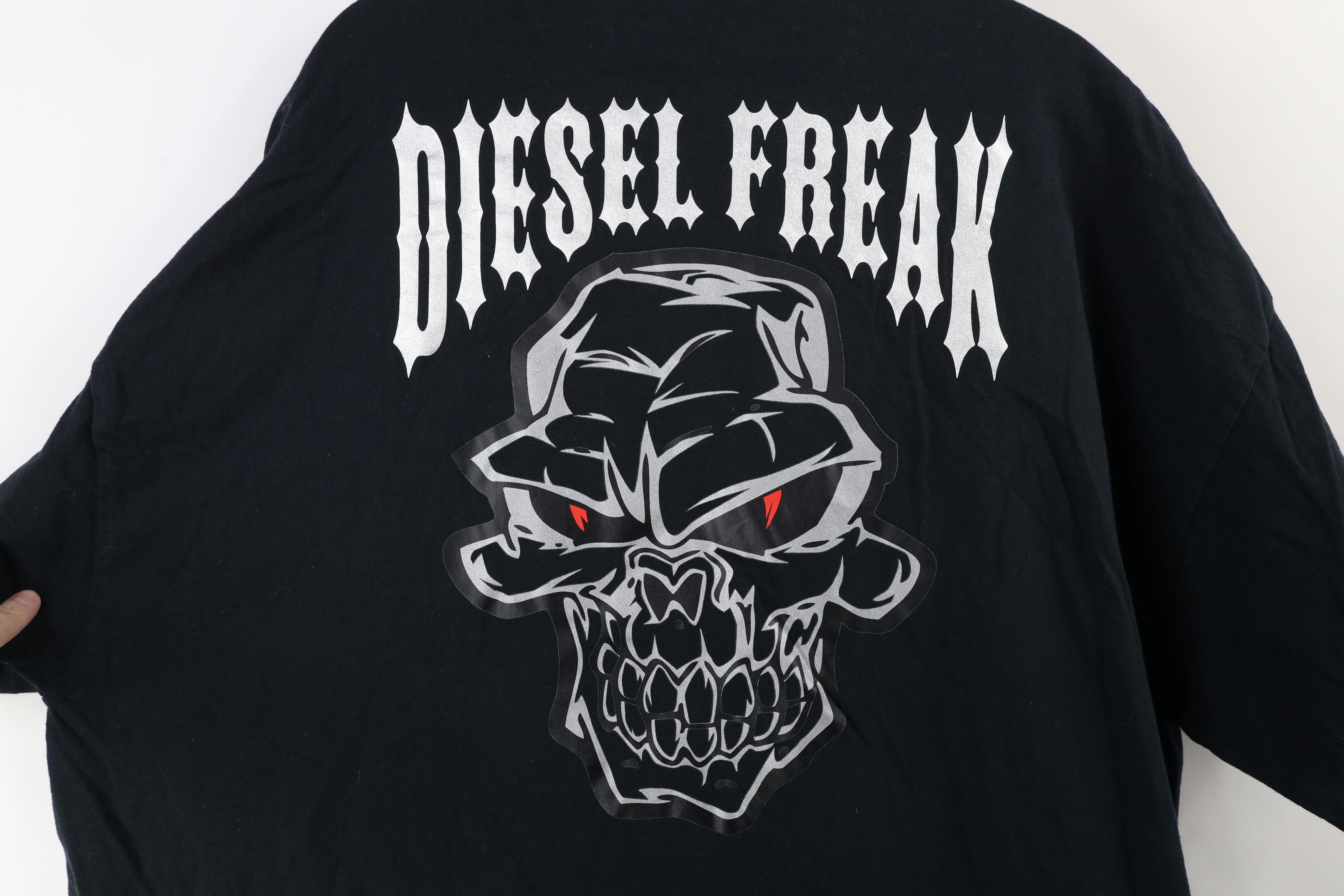 Vintage Vintage 90s Streetwear Skull Skeleton Pocket T-Shirt Black Size US XXL / EU 58 / 5 - 8 Thumbnail
