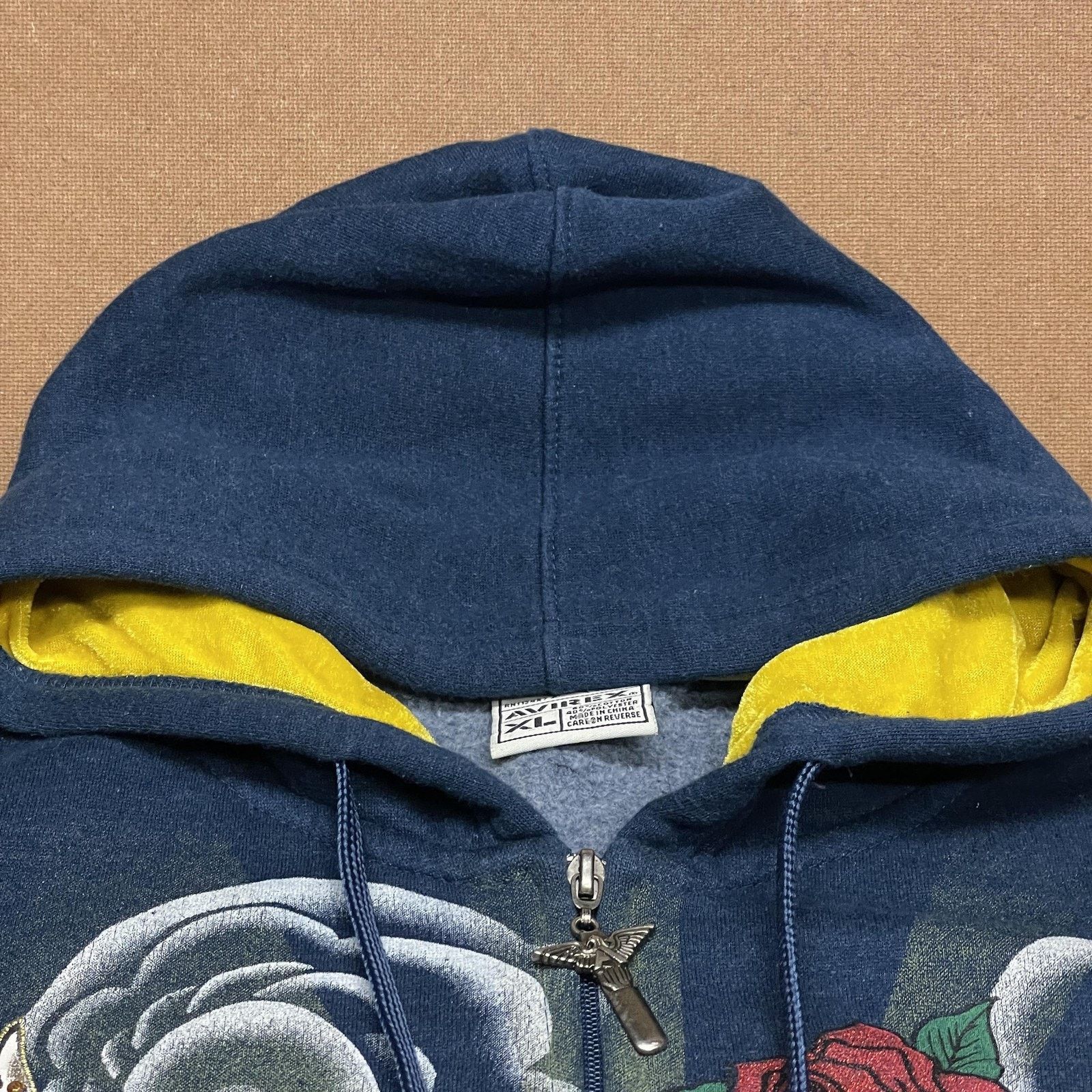 Avirex Avirex Hoodie Mens XL Blue Full Zip Graphic Eagle Rhinestone Size US XL / EU 56 / 4 - 7 Thumbnail