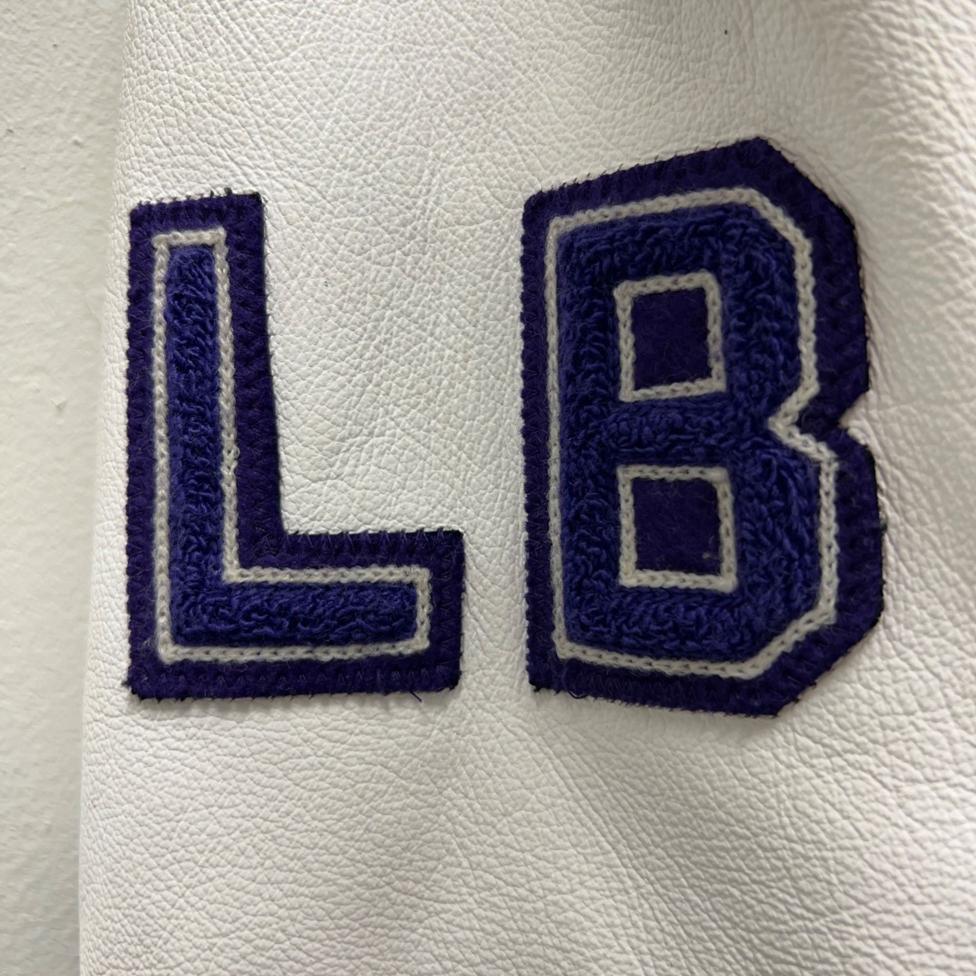 Vintage Vintage Purple and White Huskies “HPSS” #4 Varsity Jacket Size US L / EU 52-54 / 3 - 6 Thumbnail