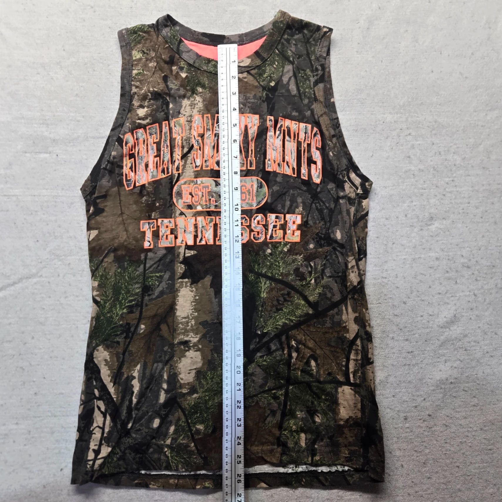 Greats Unbranded Shirt Men Multicolor Great Smoky Mountains Camo Tee T-Shirt Tank Top M Medium Graphic Print All Seasons 1990s-Theme Mountains Size US M / EU 48-50 / 2 - 6 Thumbnail