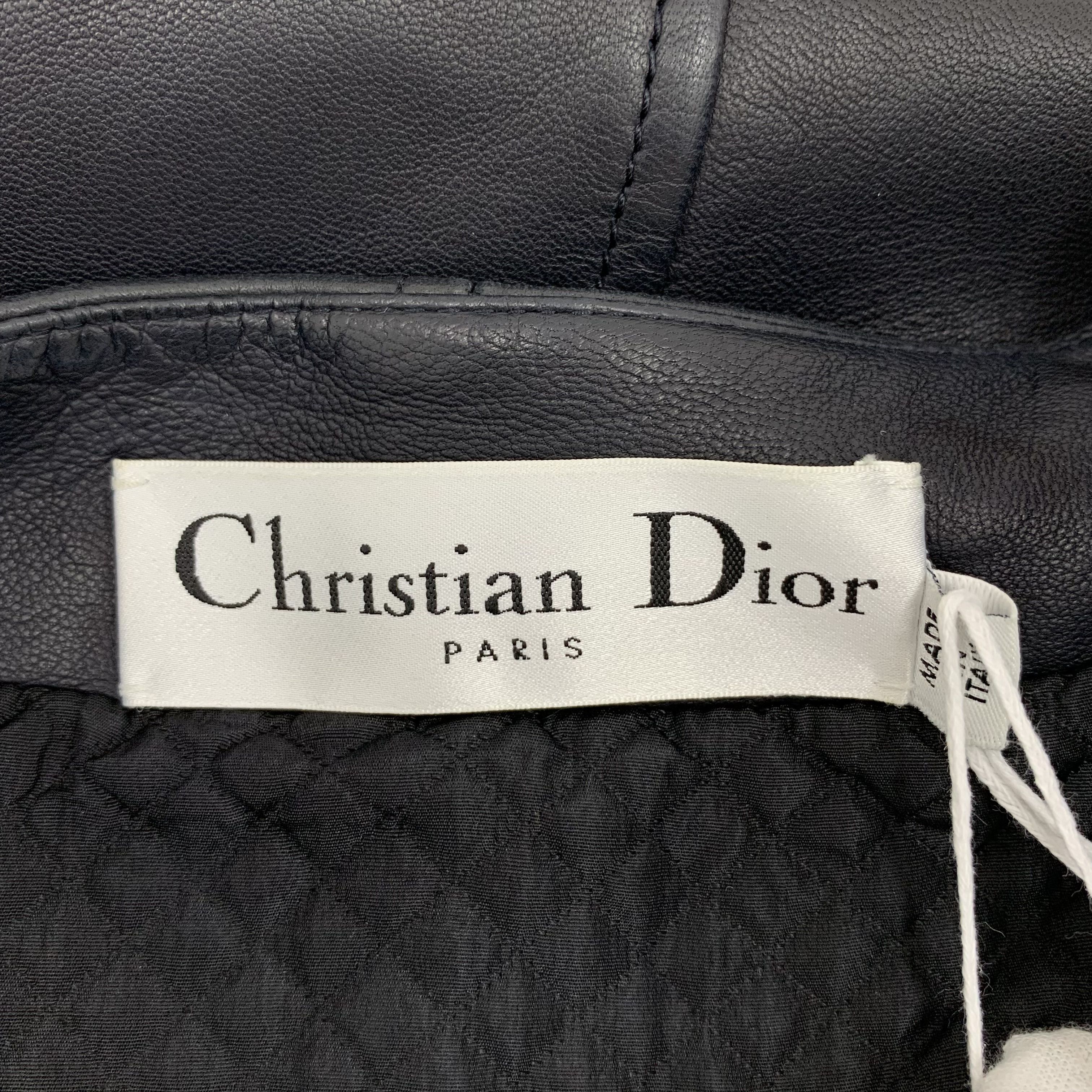 Dior Dior Leather Zip Jacket Black (36) Size S / US 4 / IT 40 - 5 Thumbnail