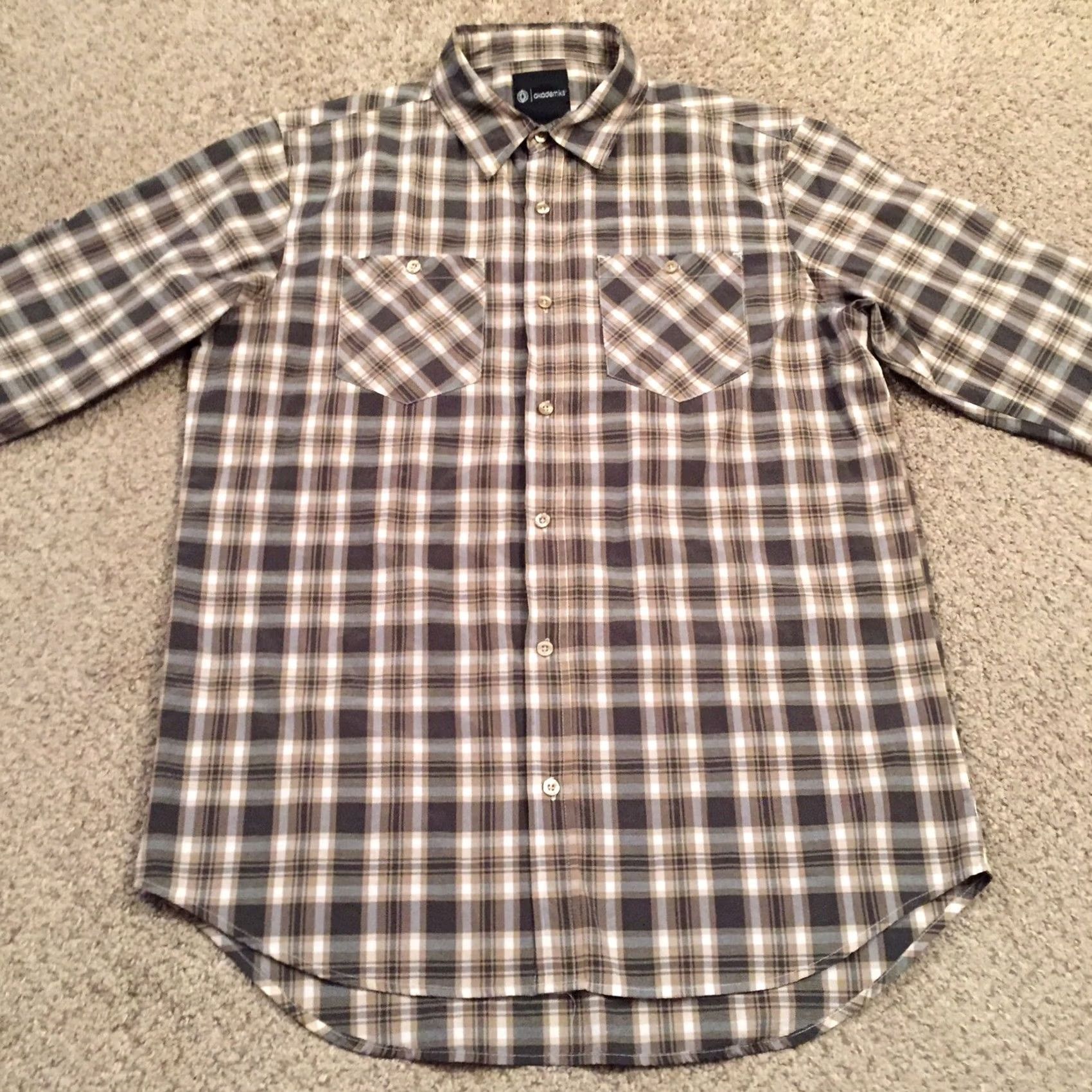 Akademiks Akademiks Shirt Mens XL Gray Plaid Long Sleeve Button-Up Size US XL / EU 56 / 4 - 5 Thumbnail