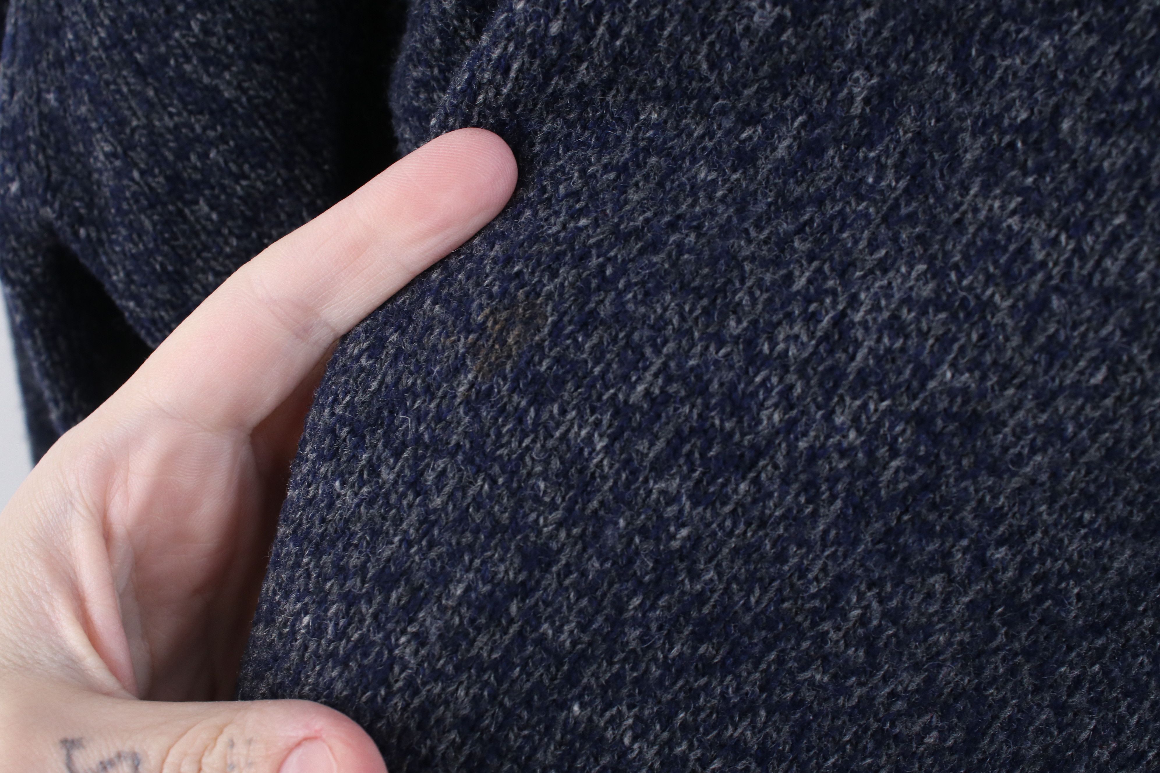 Vintage Vintage 90s Streetwear Knit V-Neck Sweater Heather Blue Size US L / EU 52-54 / 3 - 4 Thumbnail