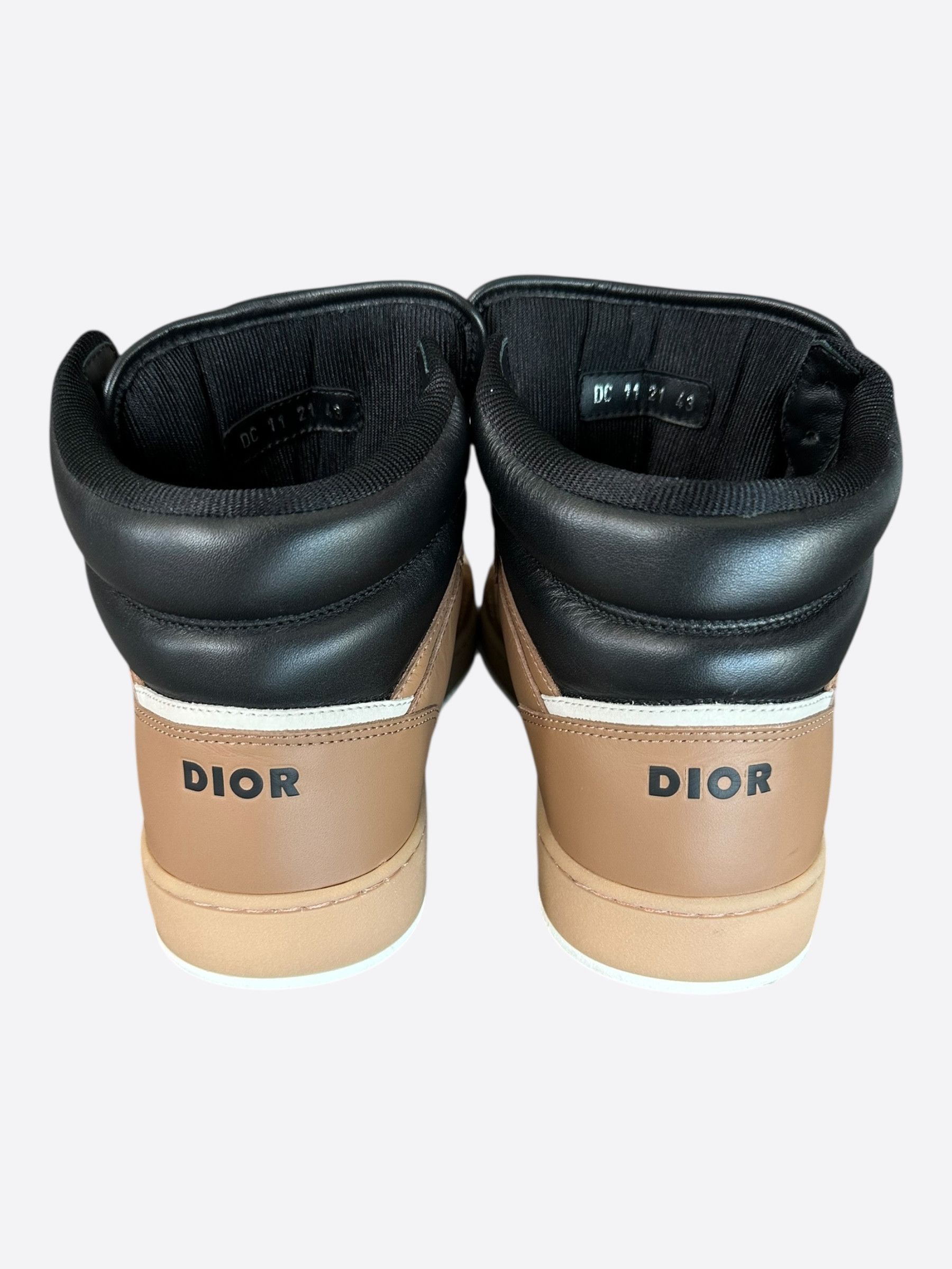 Dior Dior Brown & White Oblique B27 High Top Sneakers Size US 10 / EU 43 - 4 Thumbnail