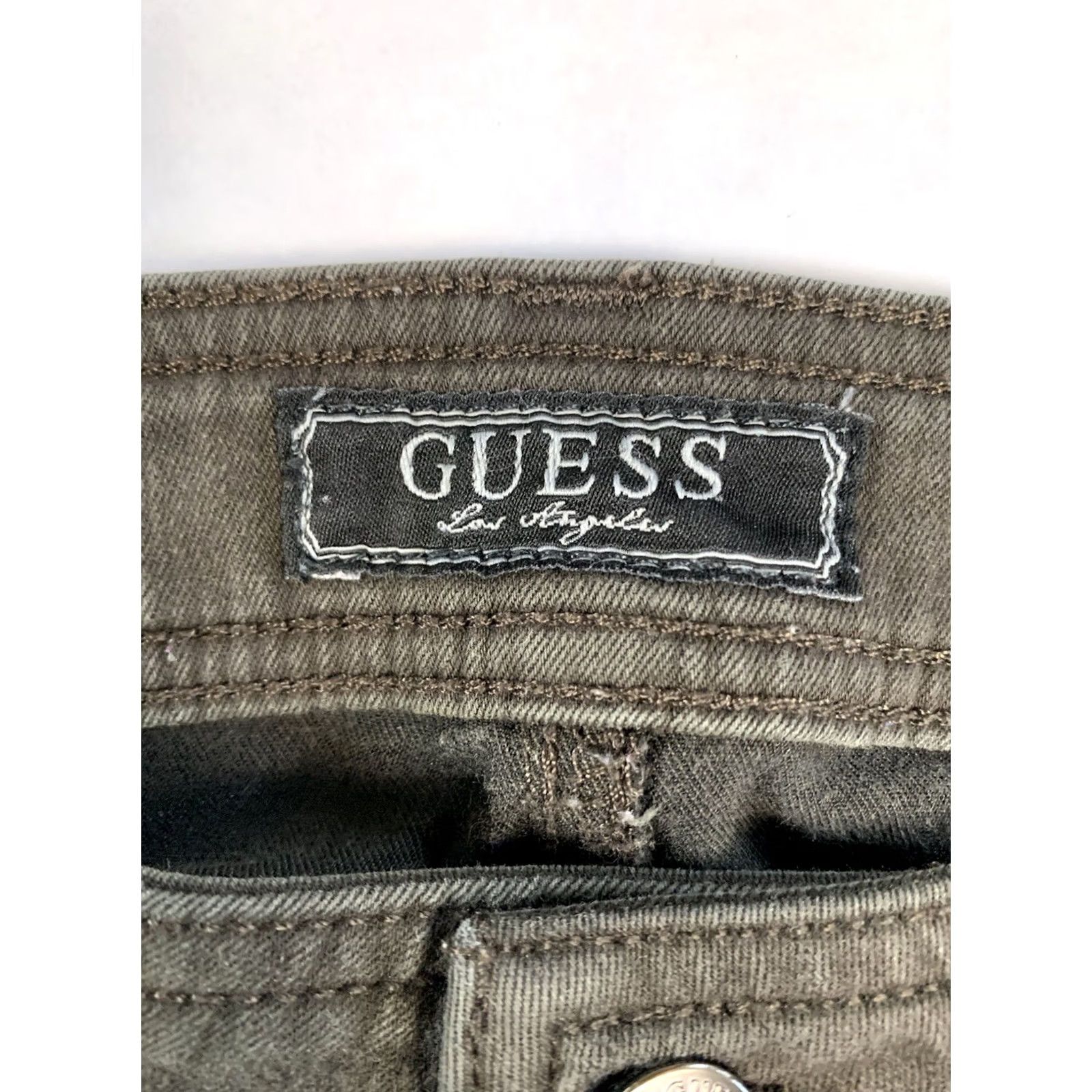 Guess VINTAGE GUESS Jeans Womens 26 Gray Brittney Y2K Skinny Minimalist Retro Preppy Size 26" / US 2 / IT 38 - 5 Thumbnail
