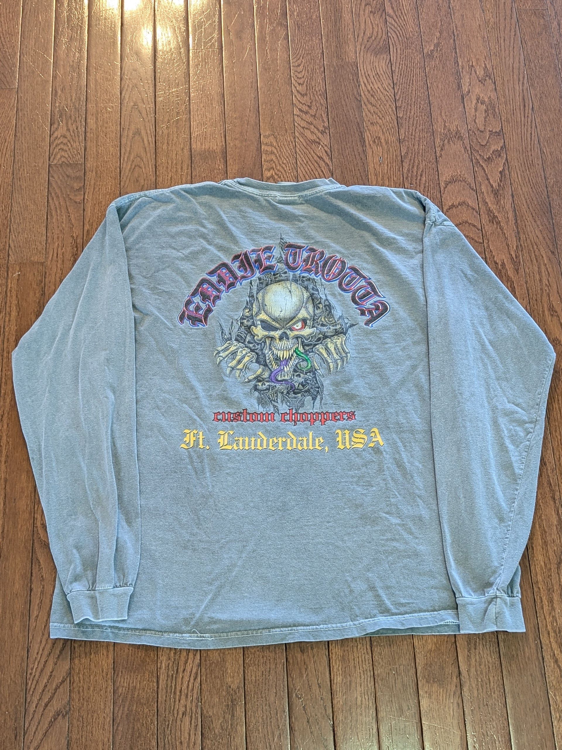 Other Y2K Faded Biker Eddie Trotta Custom Choppers Long Sleeve XL Size US XL / EU 56 / 4 - 1 Thumbnail