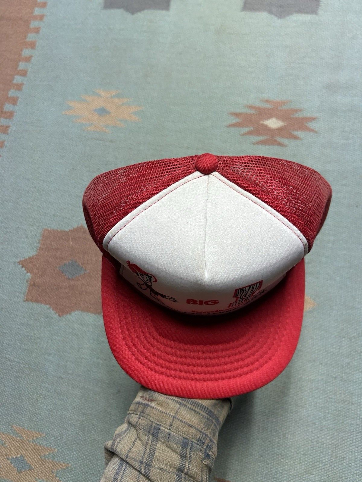 Vintage Vintage 90s trucker hat Big L lumberland Michigan red white Size ONE SIZE - 3 Thumbnail