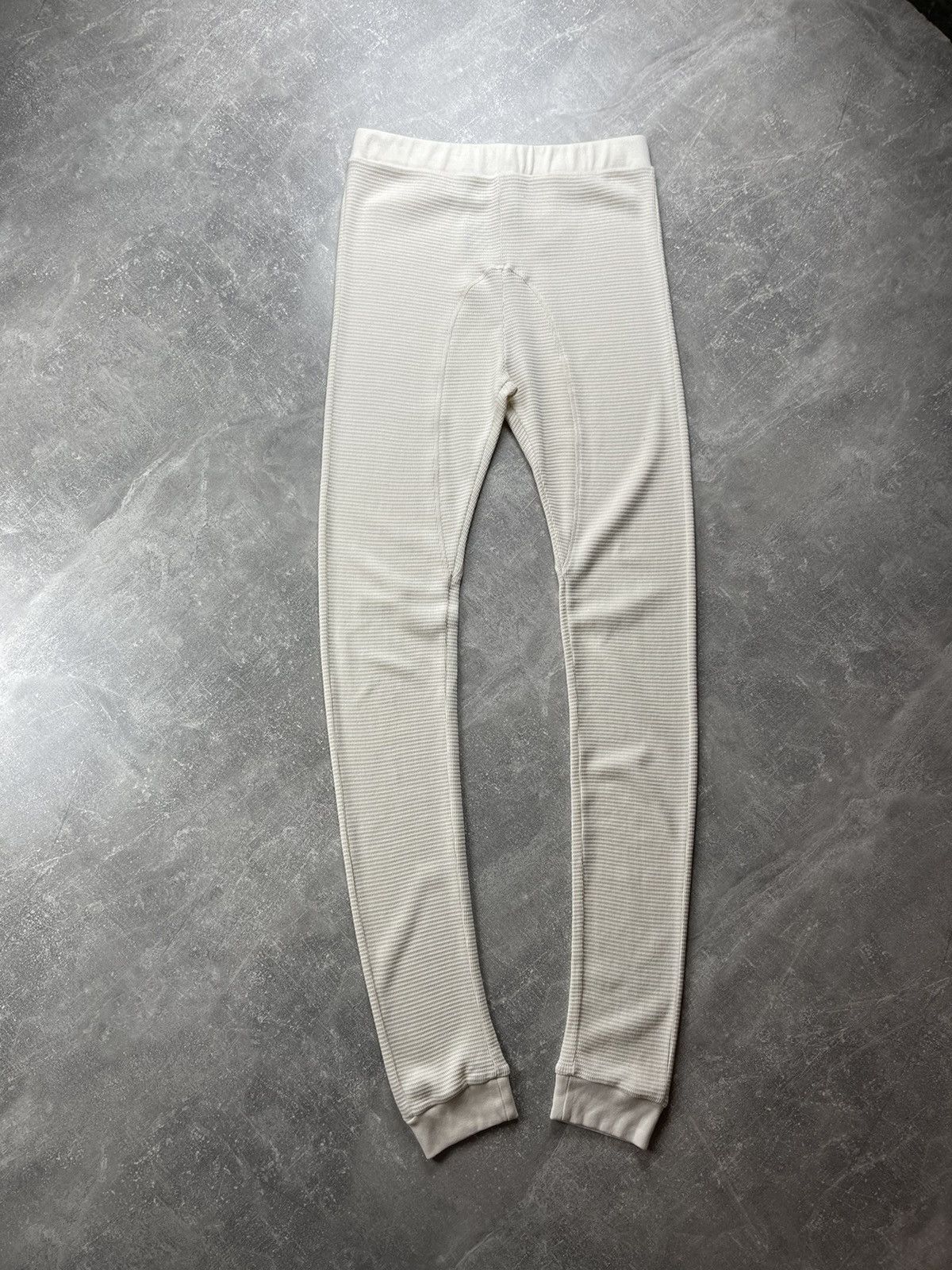 Off-White Off White Ribbed Cotton Thermal Long Johns Ivory Size L Size US 36 / EU 52 - 2 Thumbnail