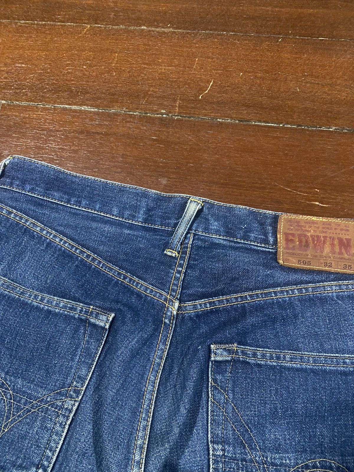 Edwin Vintage 90s Edwin 505 Selvedge Straight Jeans rusty mud wash Size US 35 - 15 Thumbnail