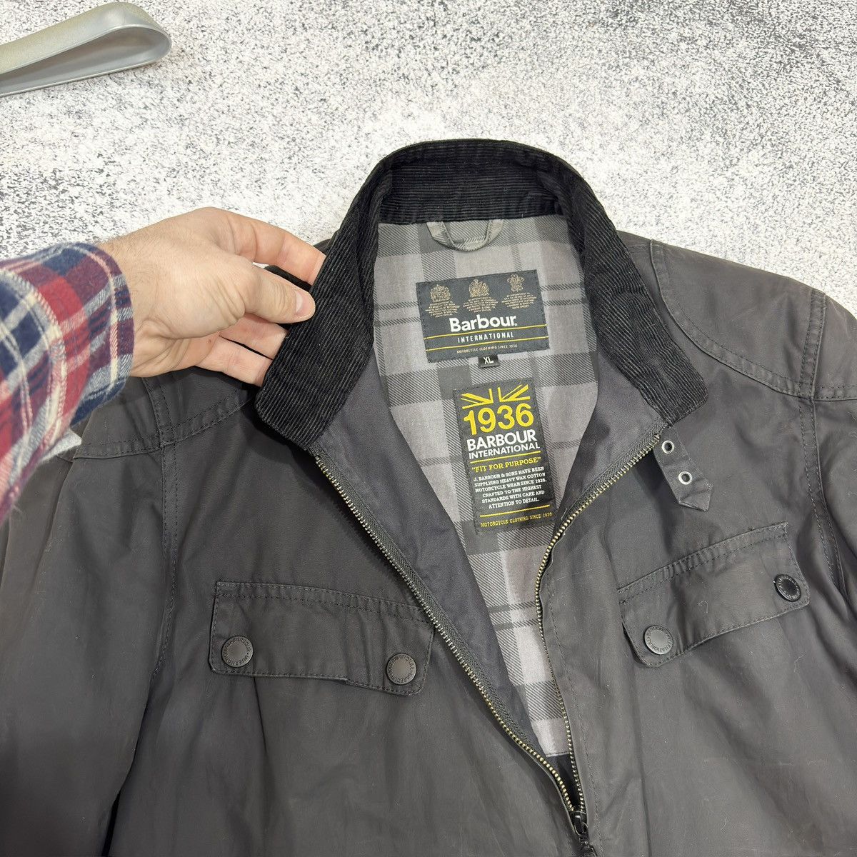 Barbour × Designer Waxed Barbour International Rebel Jacket XL size Size US XL / EU 56 / 4 - 6 Thumbnail