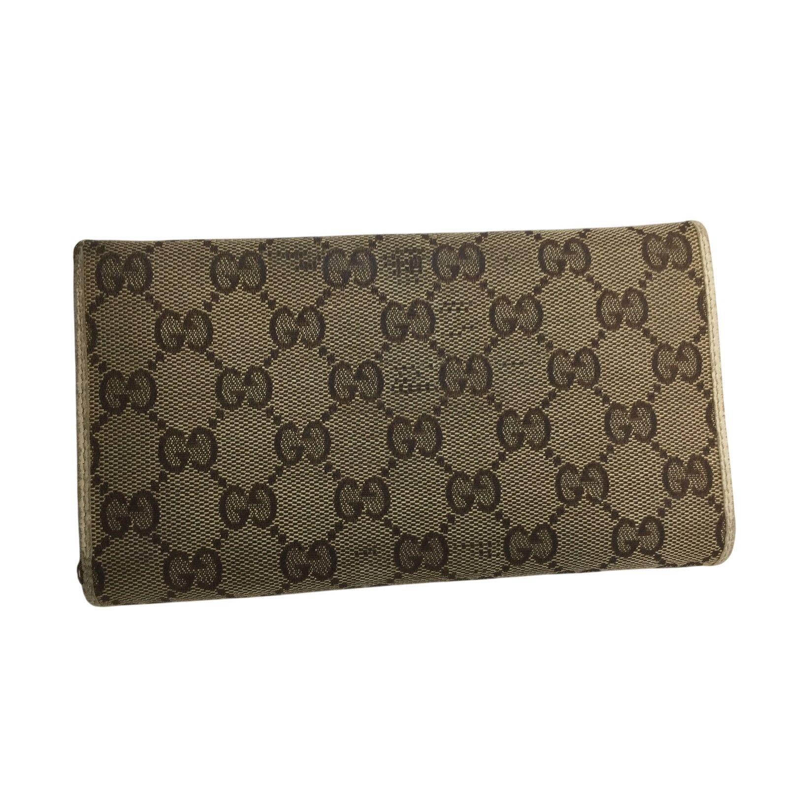 Gucci Gucci GG Canvas Beige & White Leather Double Layer Wallet Size ONE SIZE - 5 Thumbnail