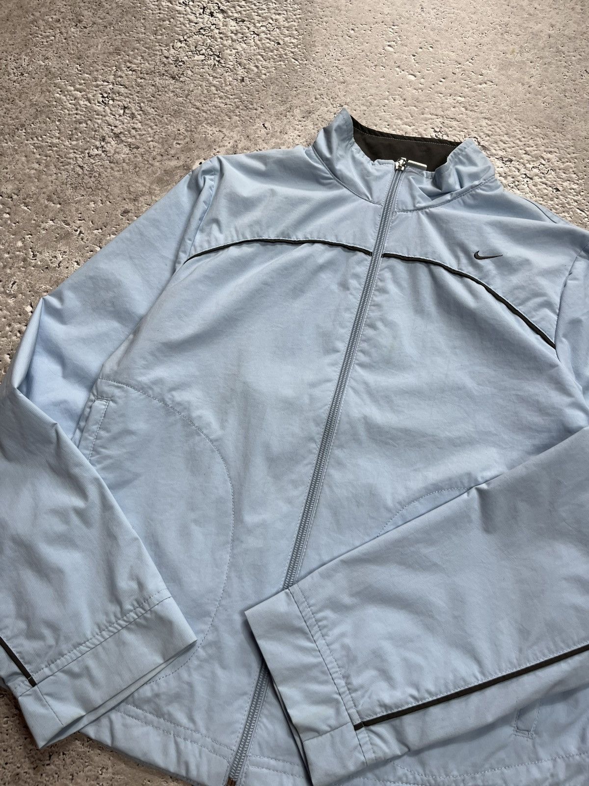 Nike Vintage Nike Women’s Light Blue Windbreaker Jacket Size XS / US 0-2 / IT 36-38 - 8 Thumbnail