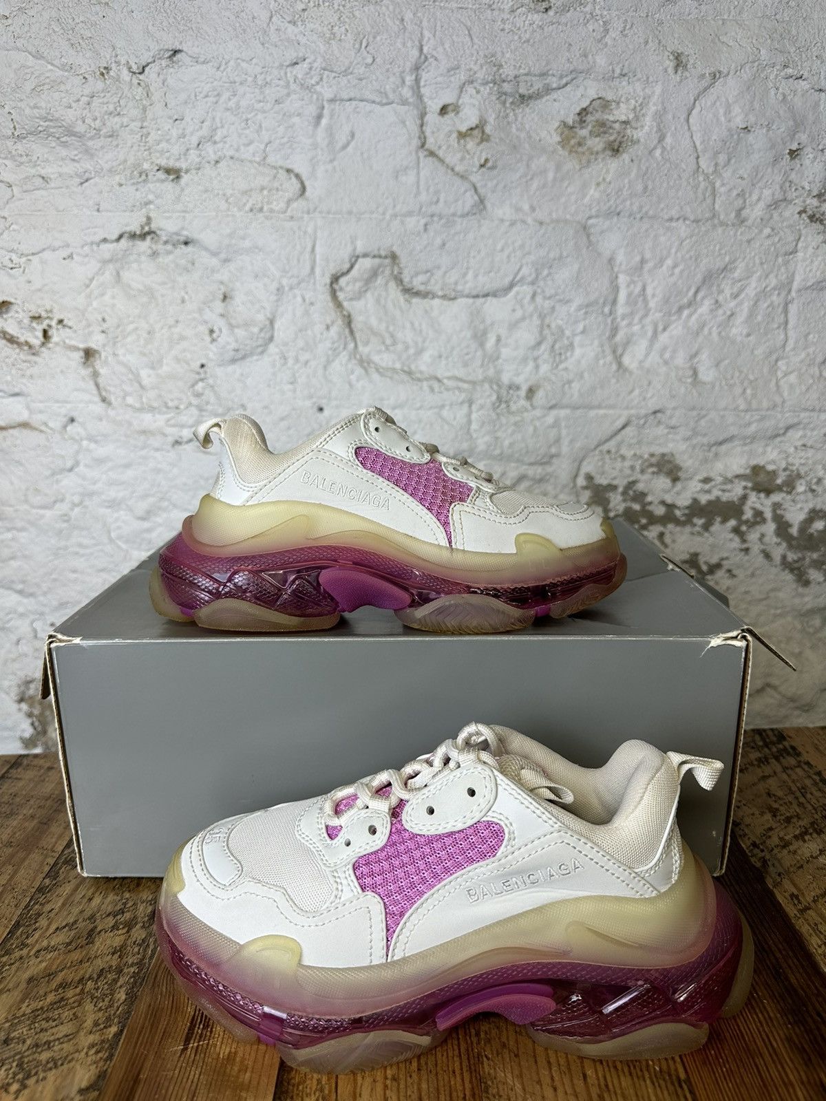 Balenciaga Balenciaga Triple S Pink White Sneaker Size 35 Grailed