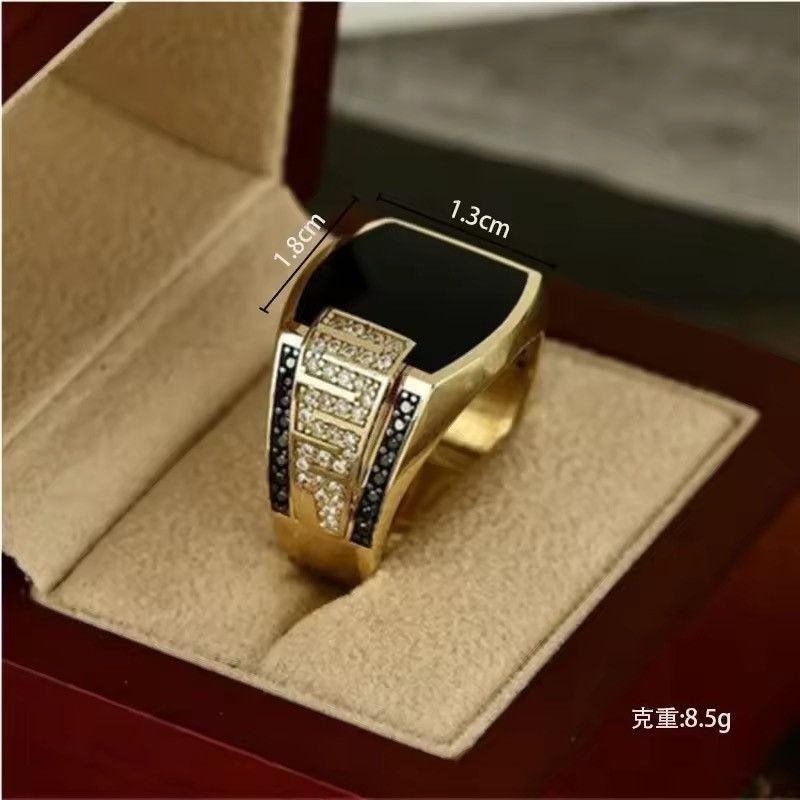Jewelry Men's Ring Fashion Metal Gold Color Size ONE SIZE - 3 Thumbnail