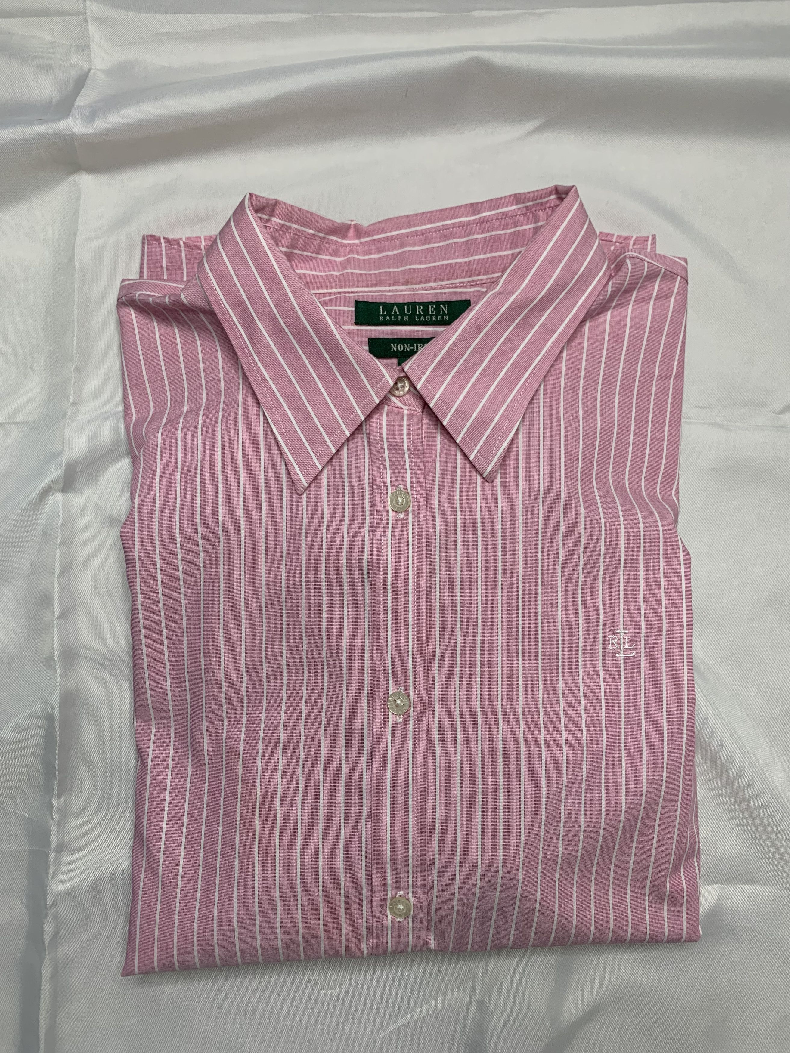 Ralph Lauren Ralph Lauren Women's Pink/White Button Up Size XL / US 12-14 / IT 48-50 - 1 Thumbnail