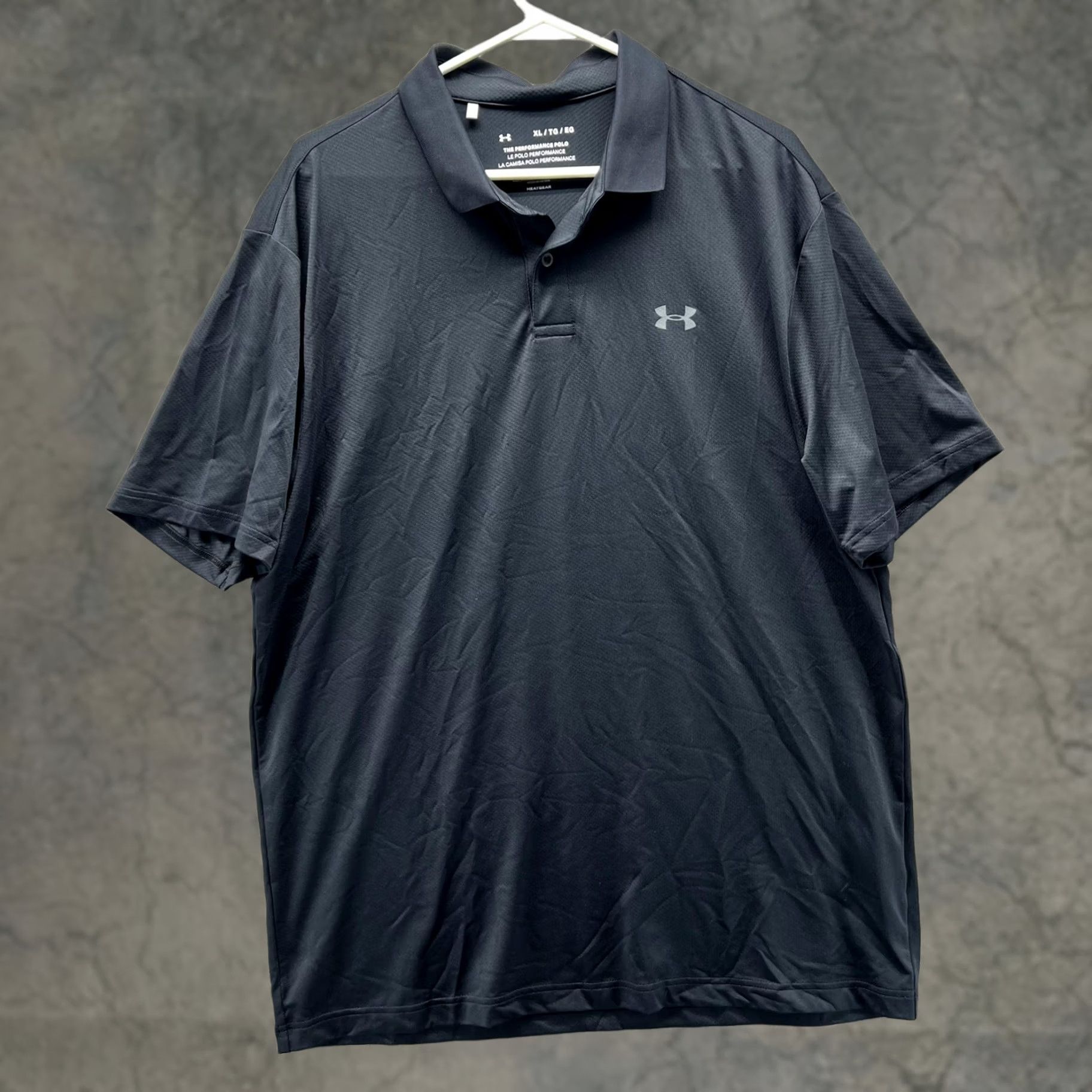 Under Armour Under Armour Polo Shirt Mens XL Black HeatGear Golf Loose Fit The Performance Polo Shirt Size US XL / EU 56 / 4 - 1 Thumbnail